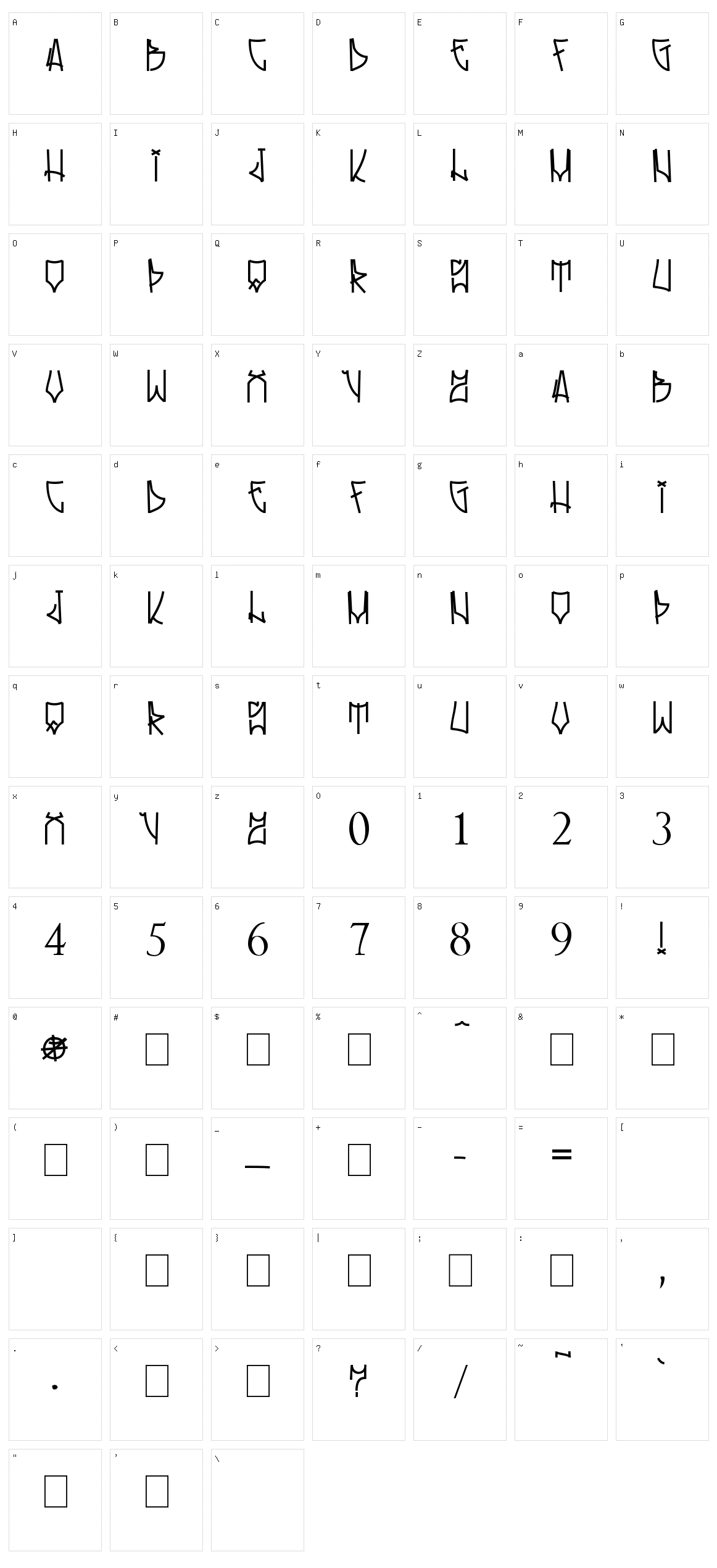 Rolinho Character Set