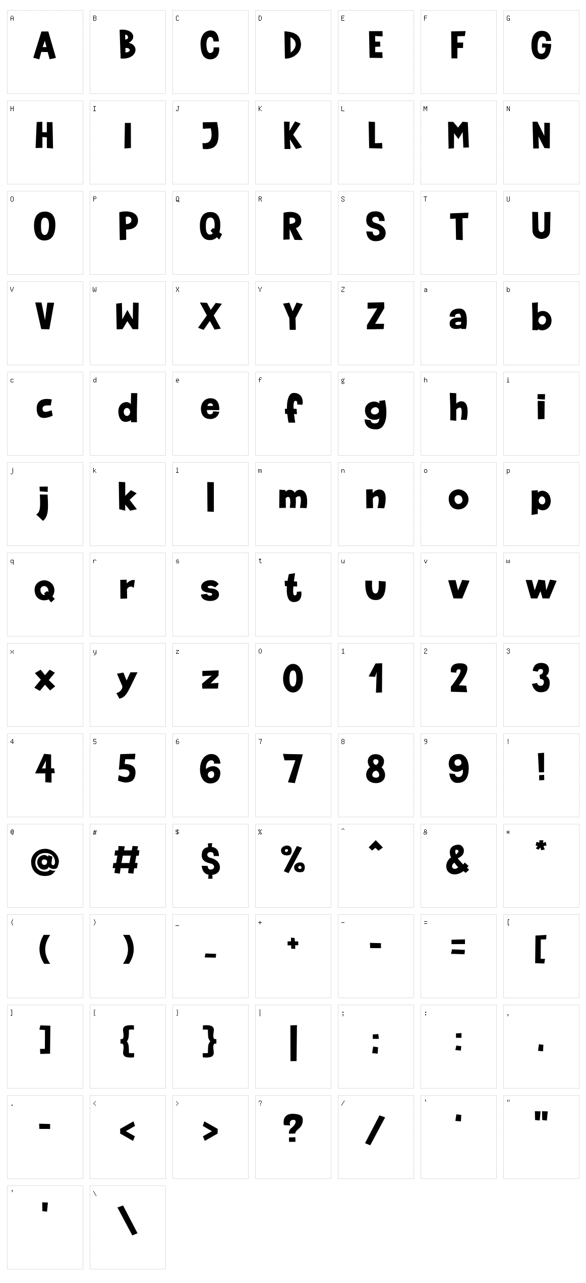 Nathaniel-19 Character Set