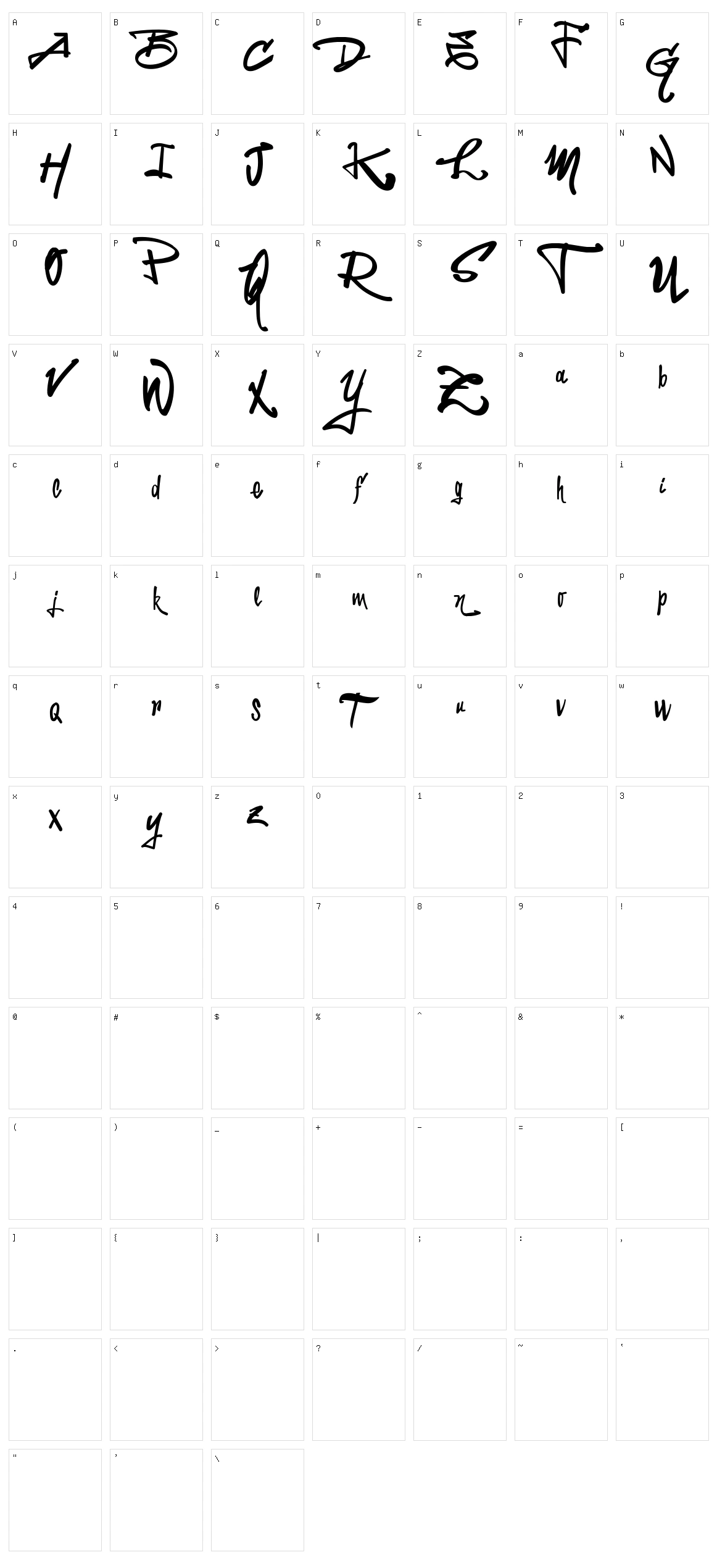 Vtks LaPrensitcha Character Set