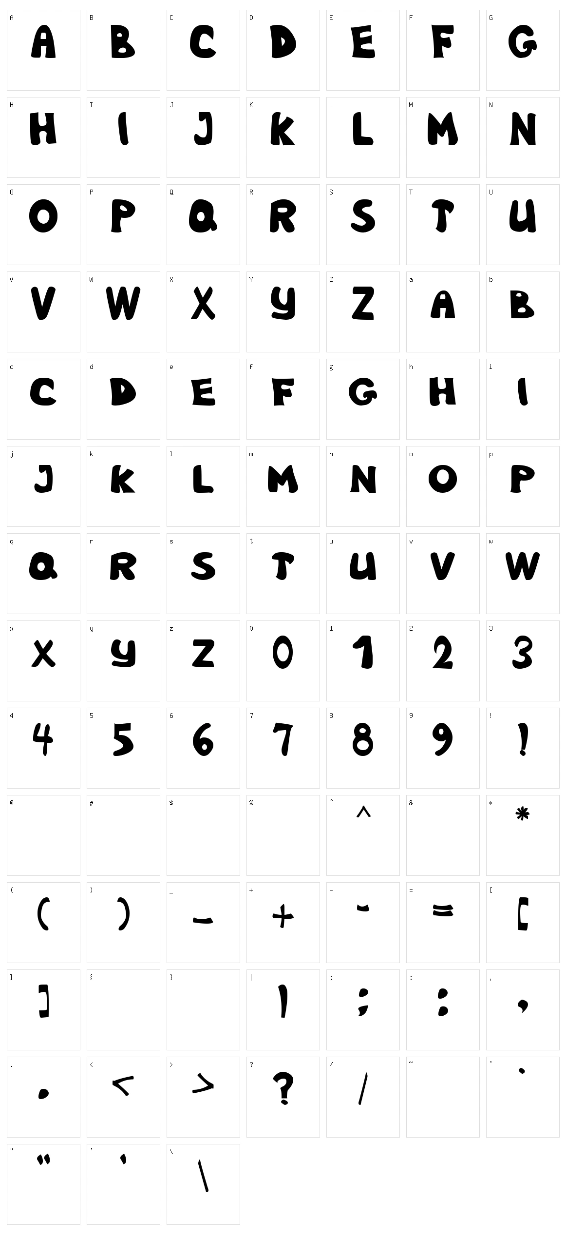Nb Obese Character Set