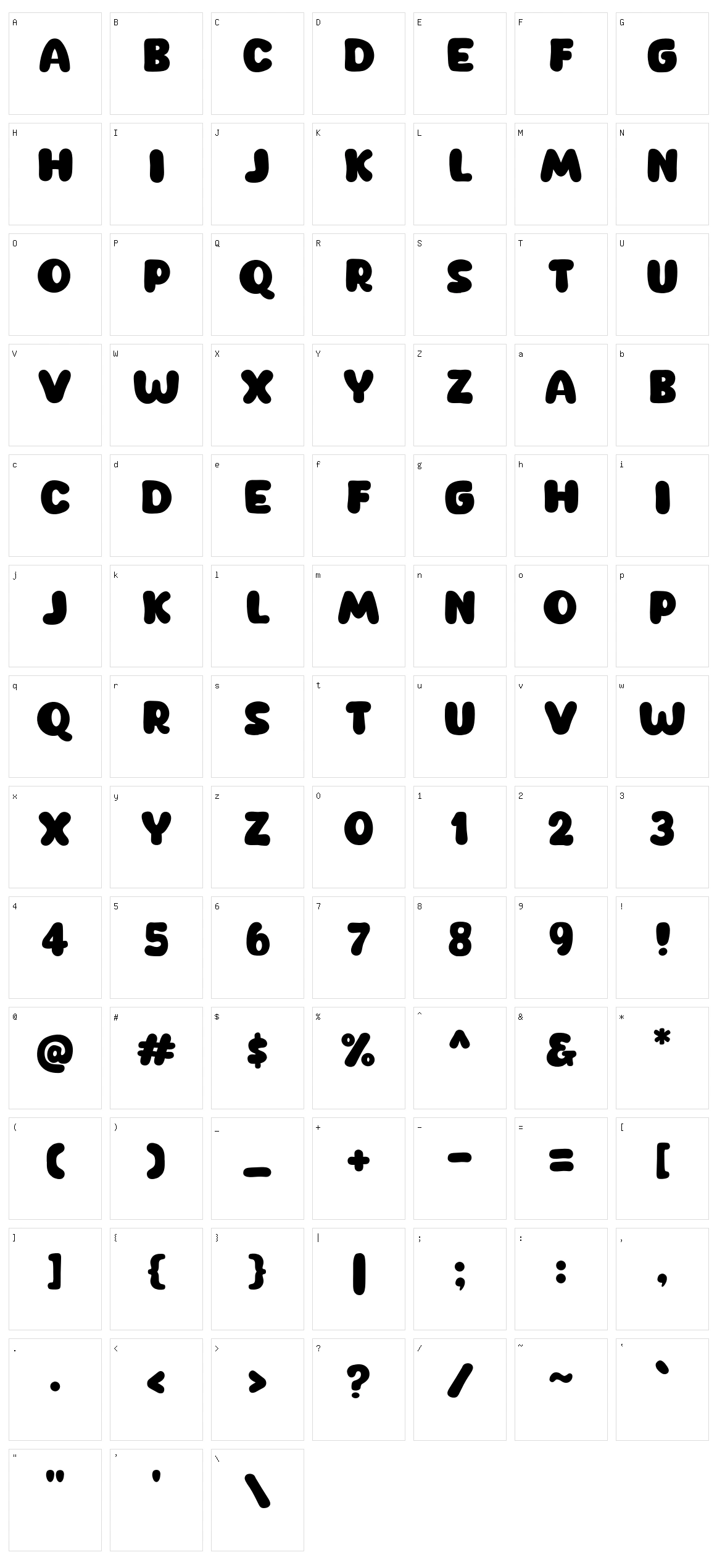 New Cheese Character Set