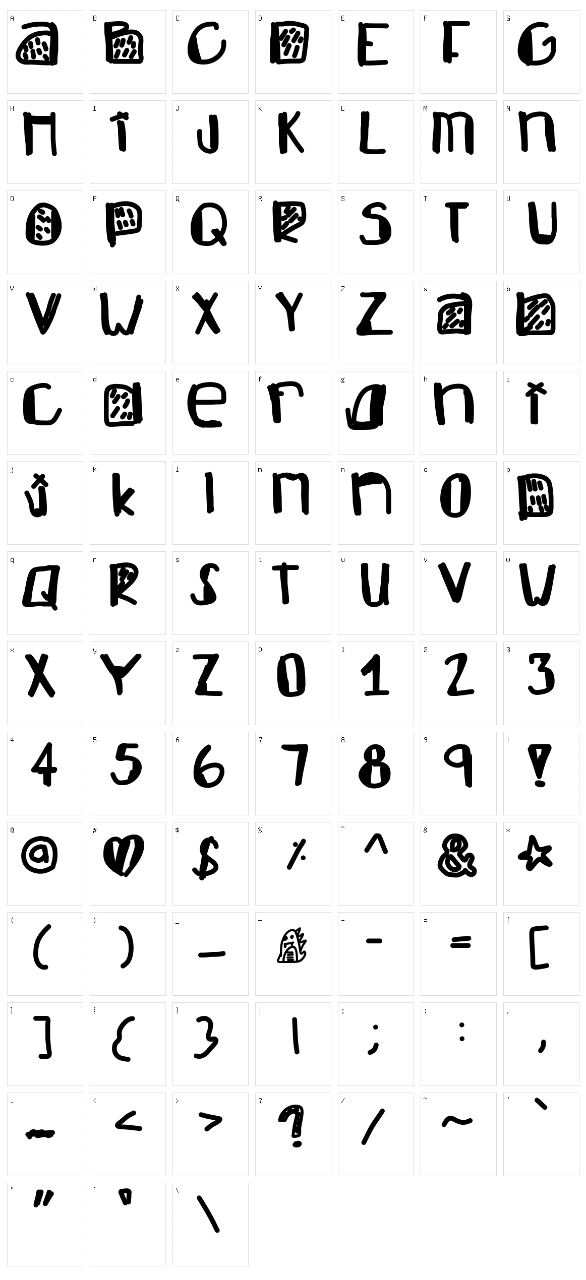 New God Flow Character Set