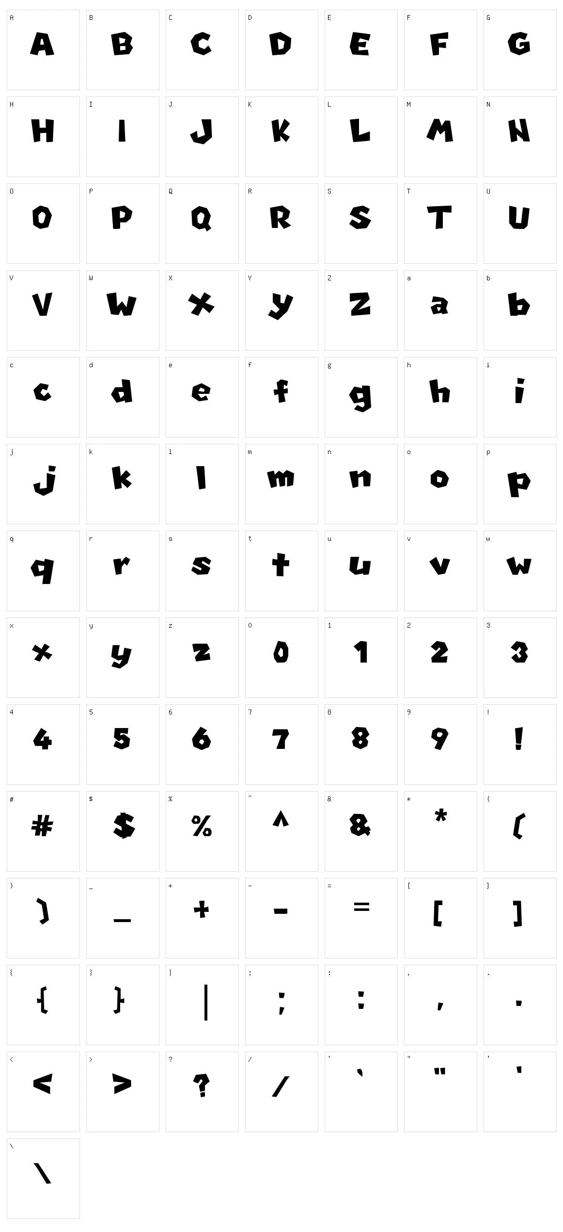New Super Mario Font U Character Set