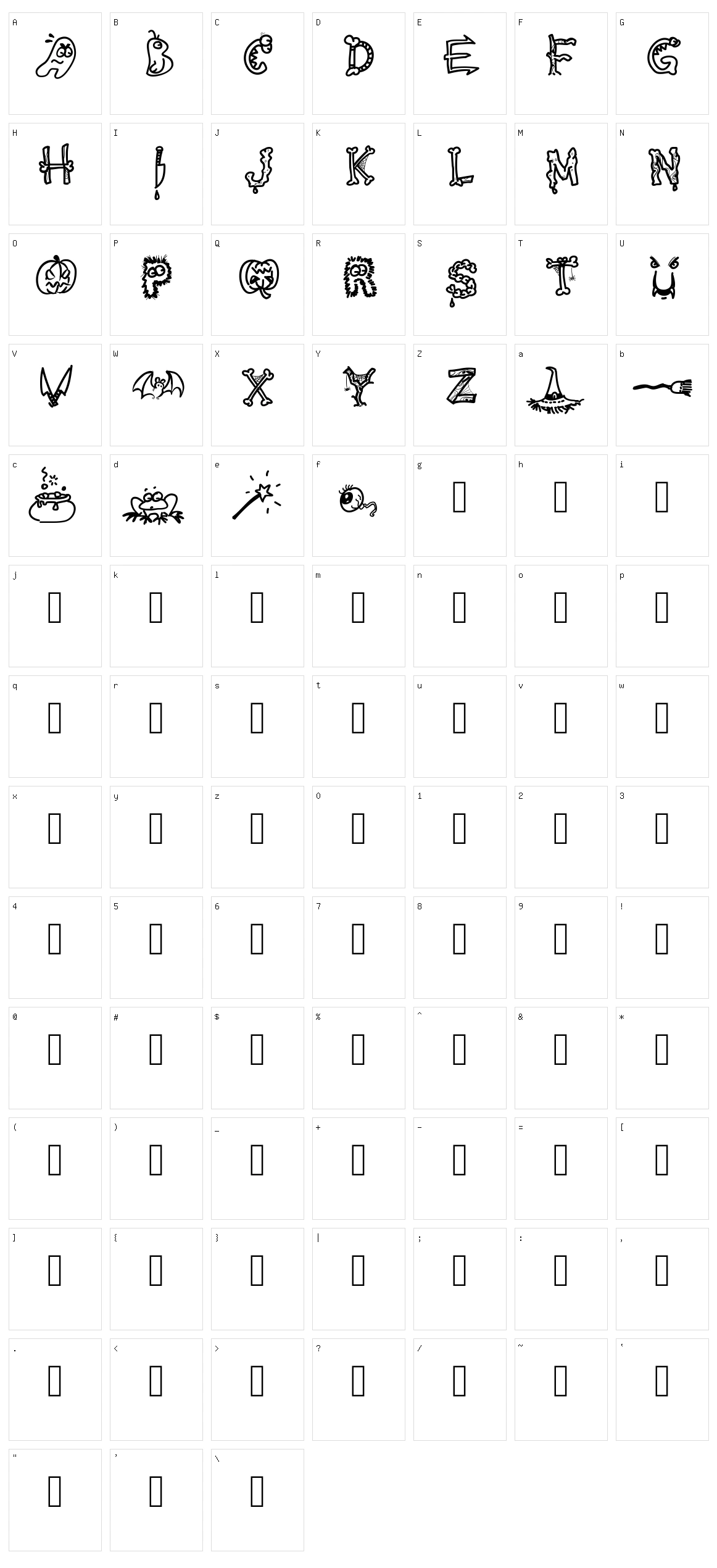 PW Halloween Character Set