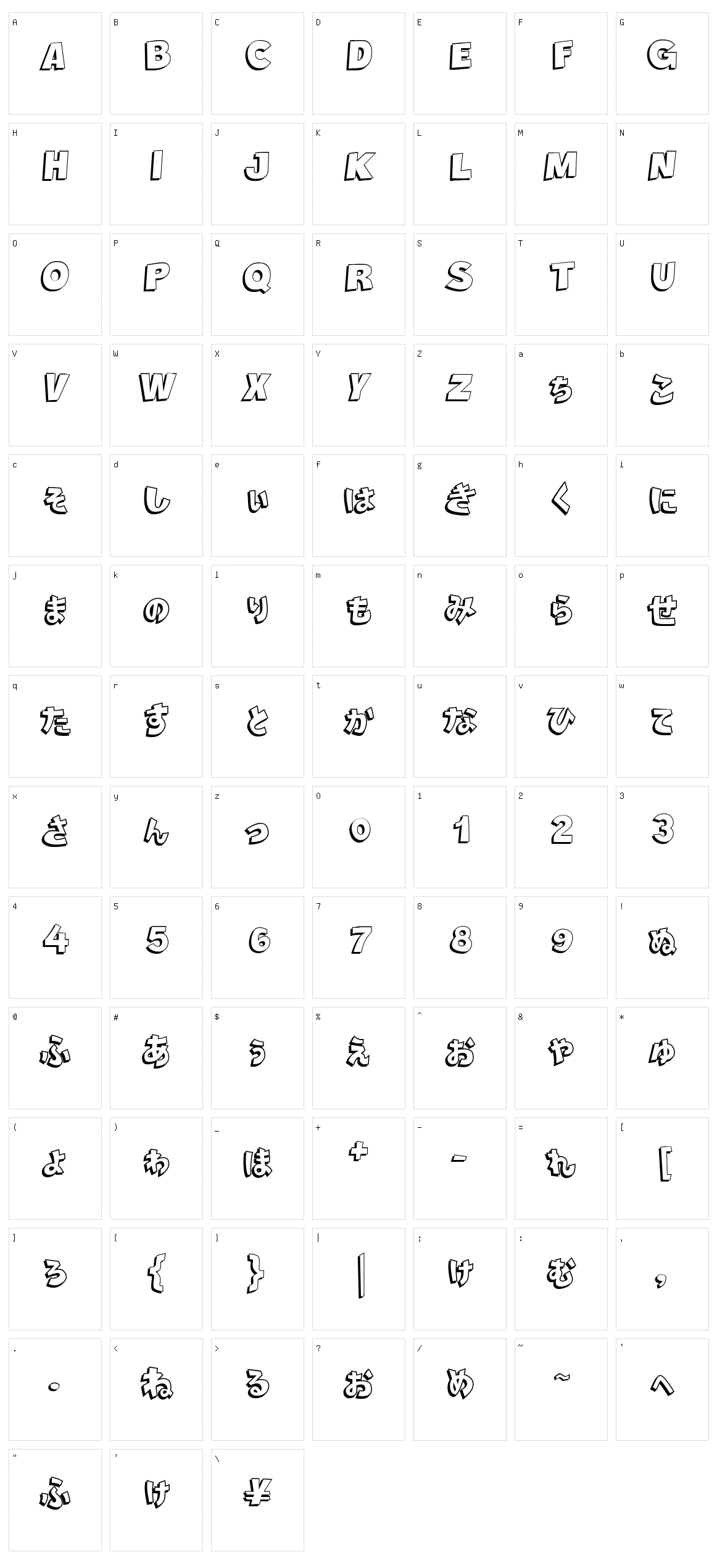 Nipponika Cartoon Character Set