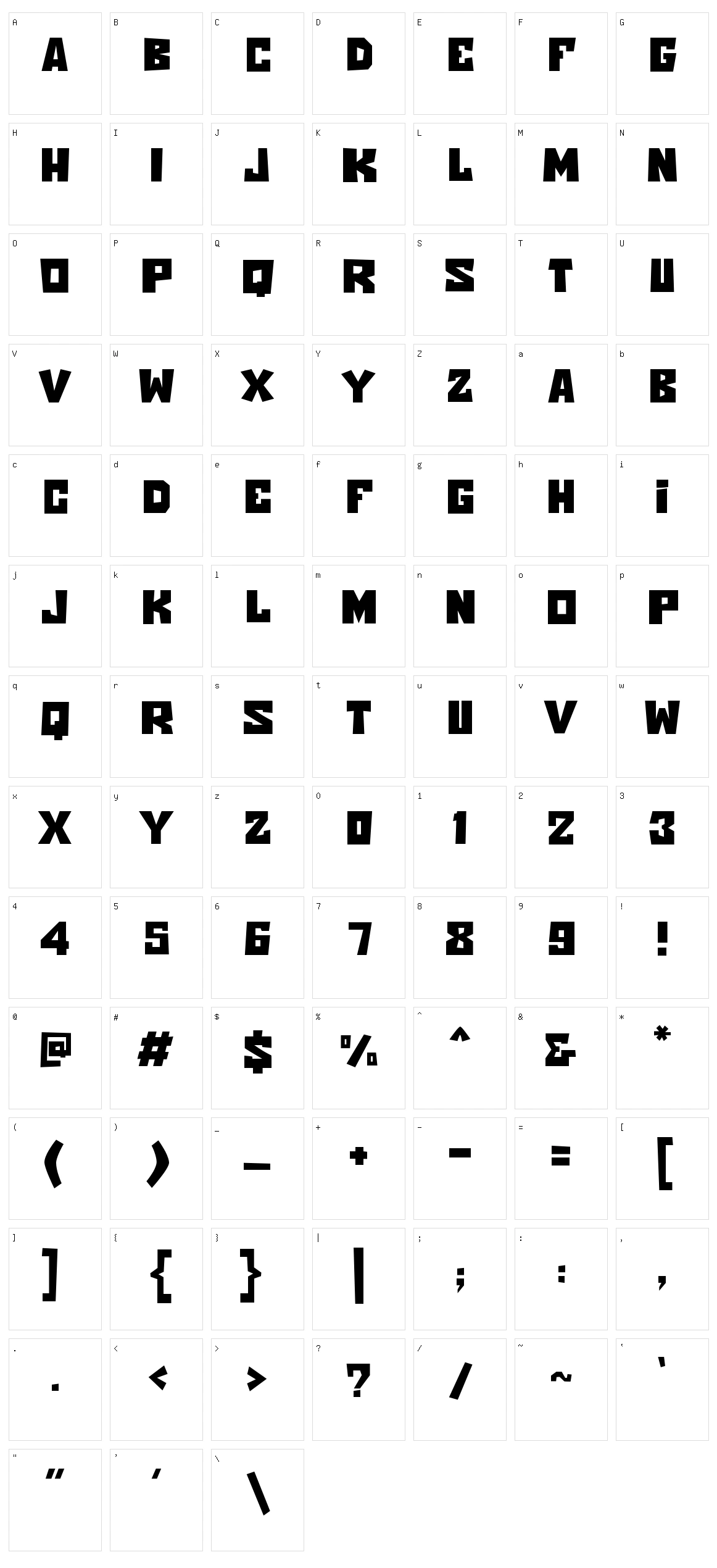Nordic Light Character Set
