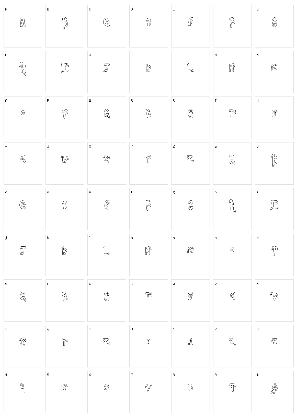 Noses Character Set