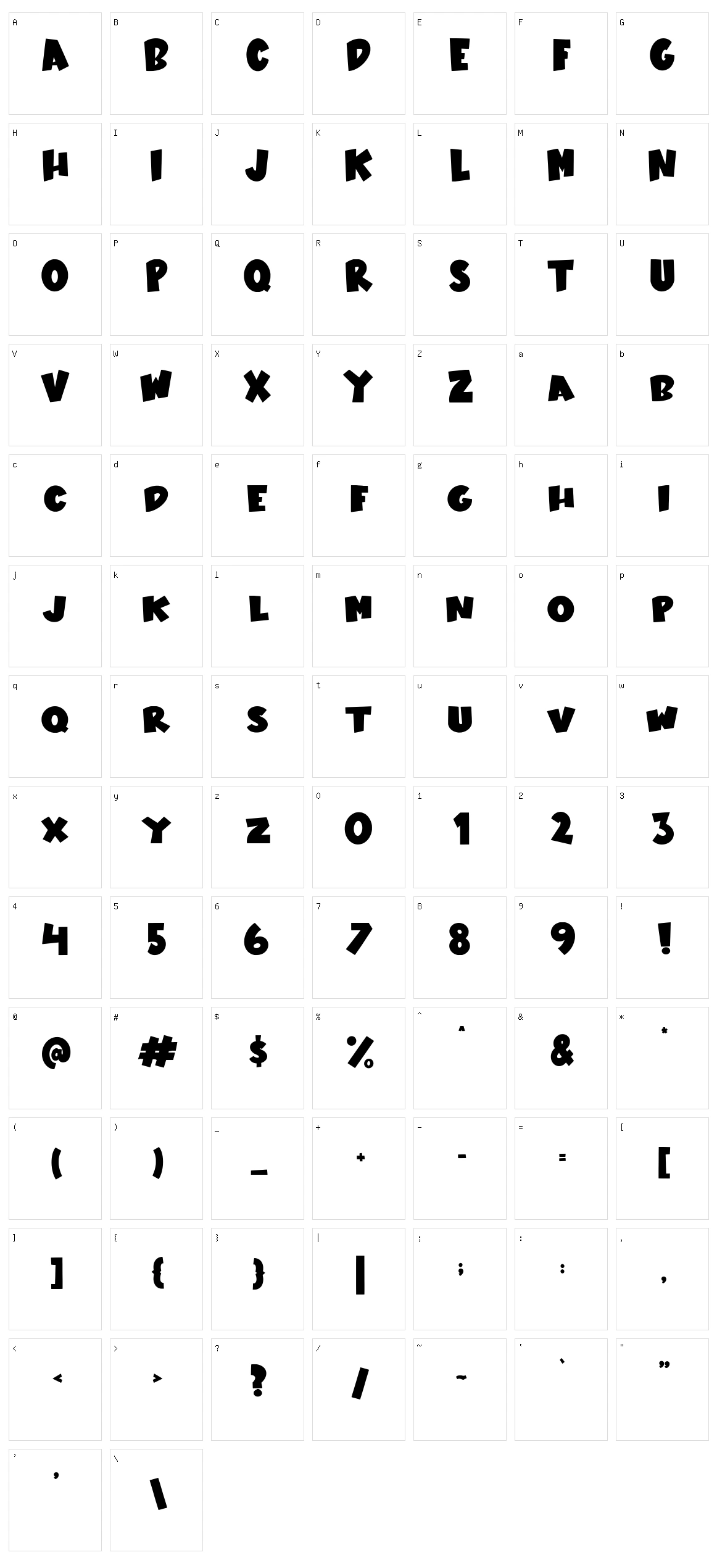 Nosy Ghost Character Set