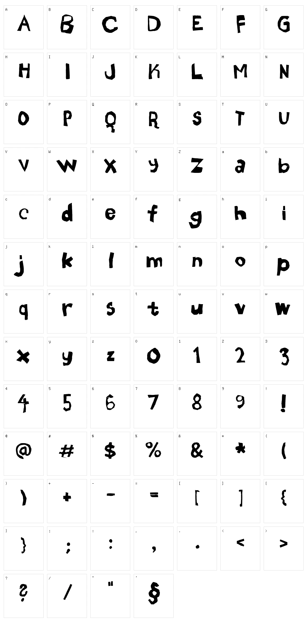 Nozhnitsy Character Set