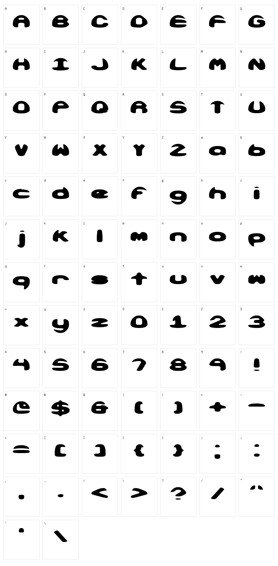 Obloquy Character Set