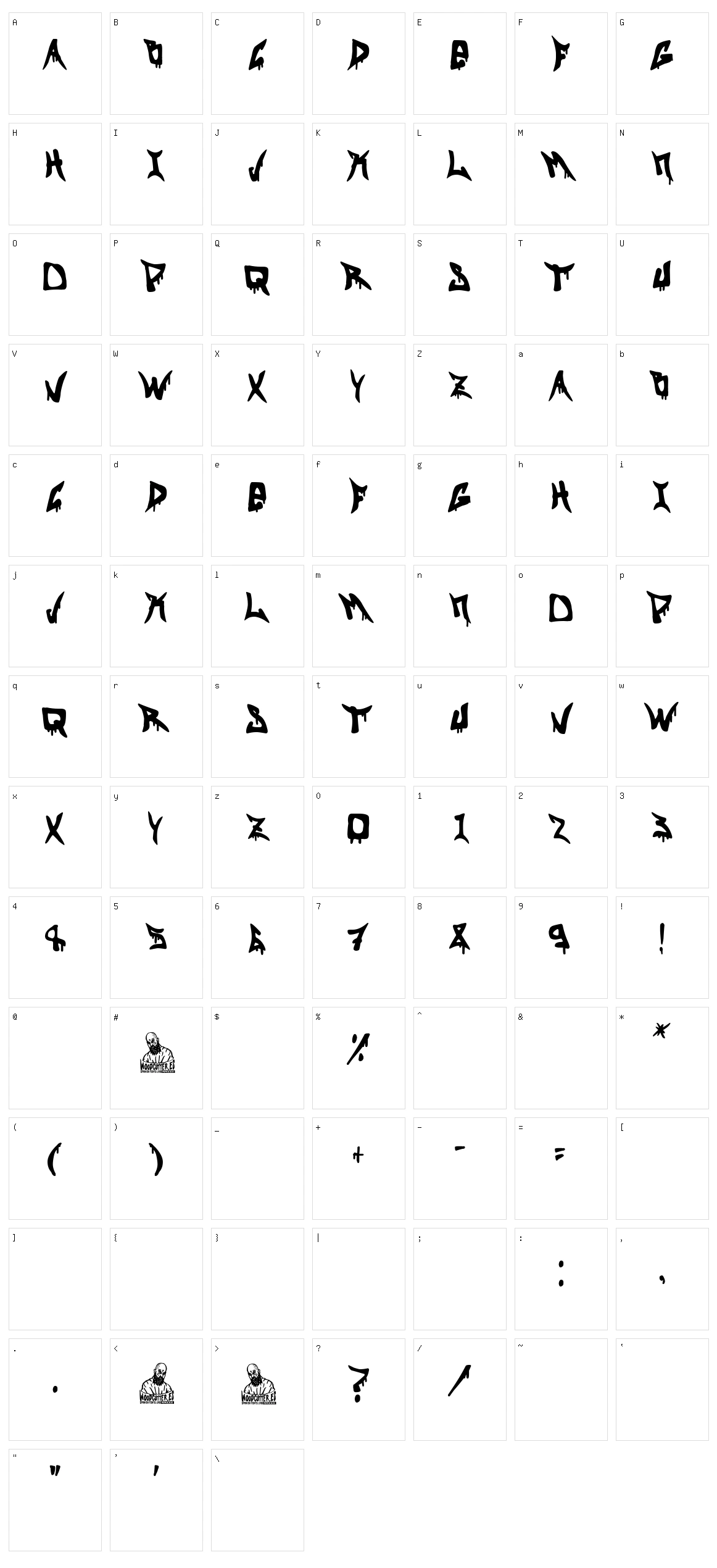 Las Malas Calles Character Set