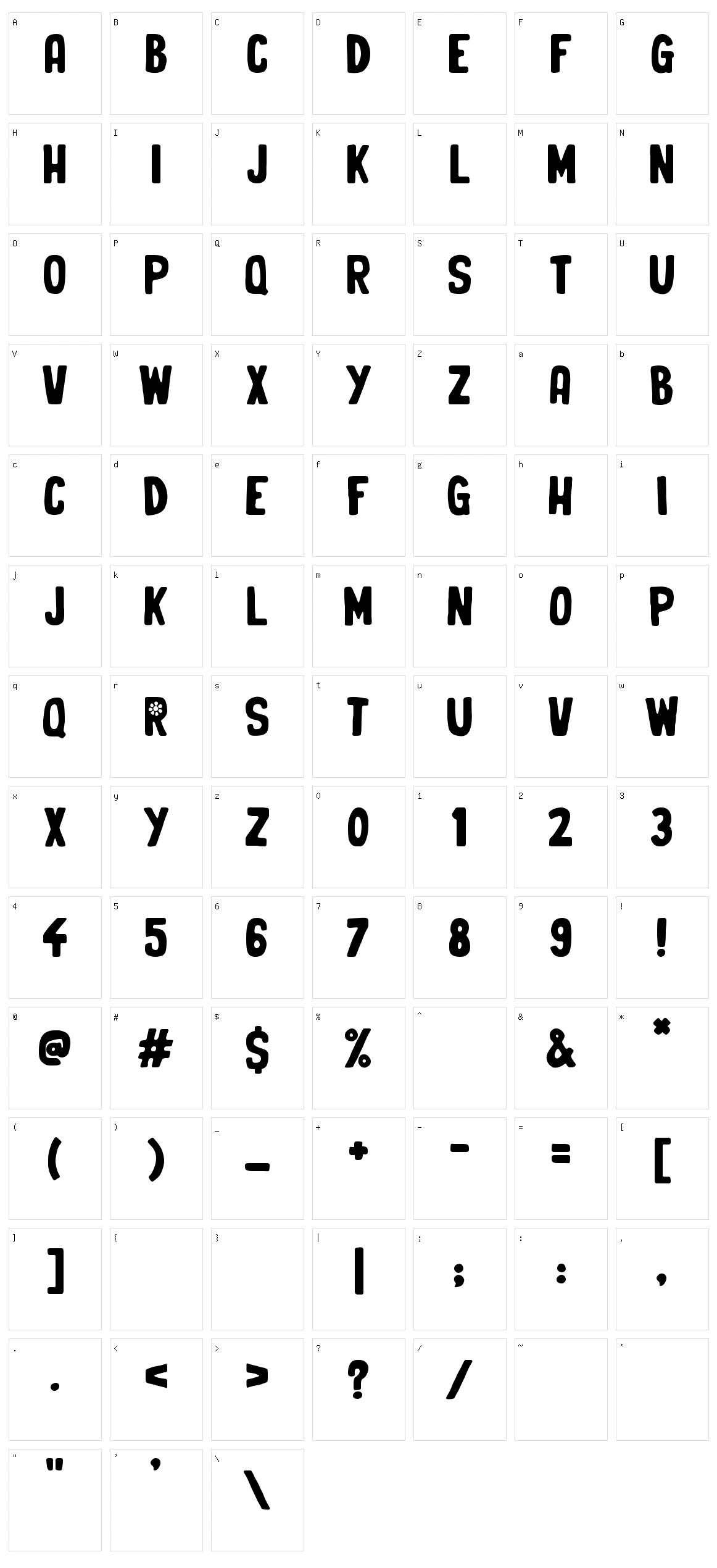 Organic Brand Character Set