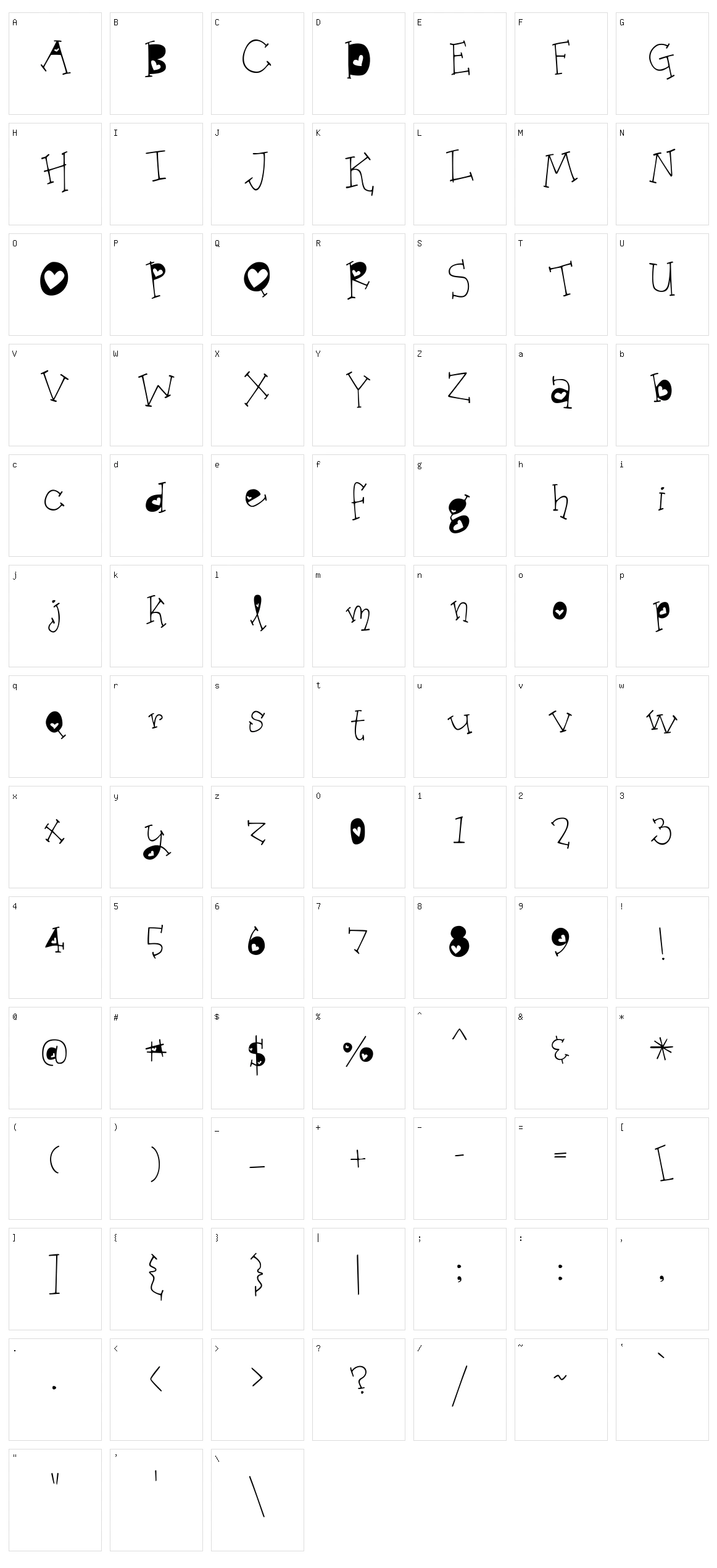 Organic Fridays Character Set