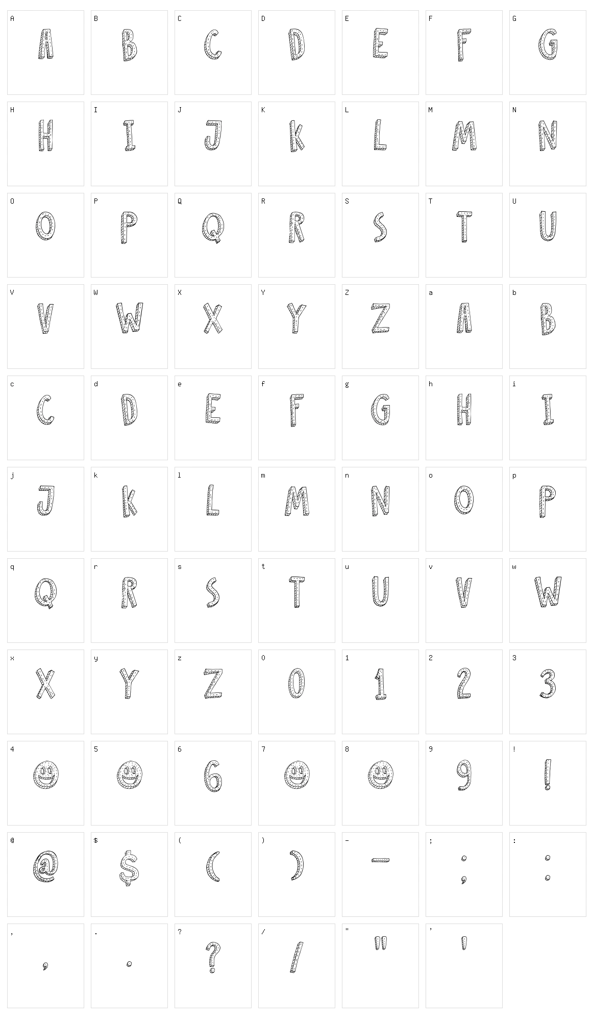Oslo Stitch Character Set