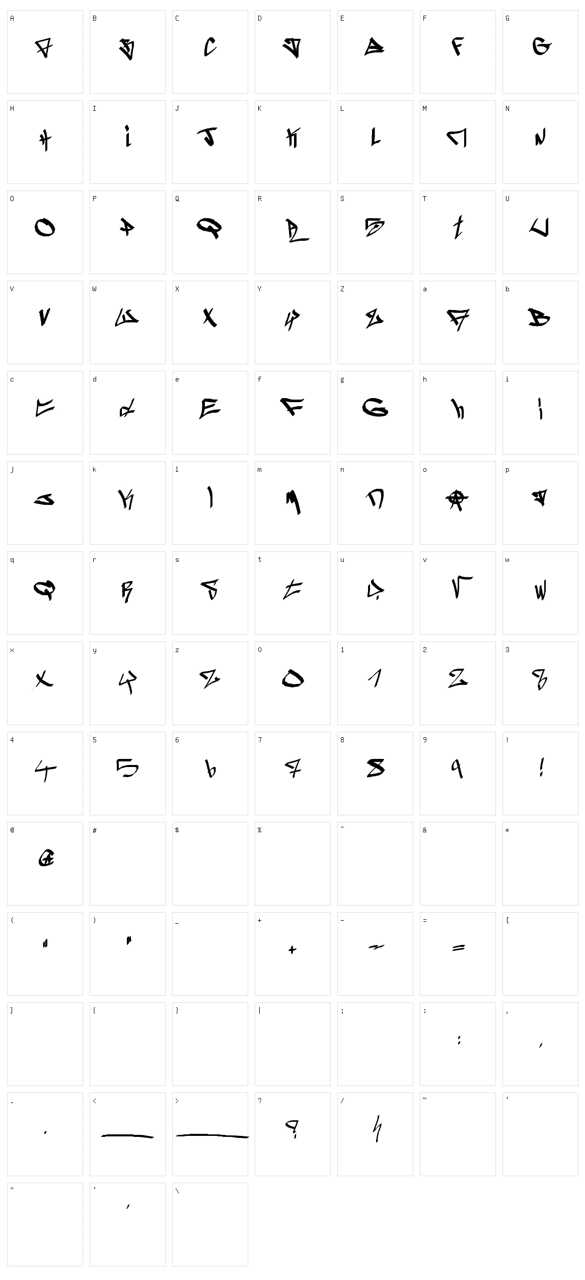 Ghetto-blasterz Character Set