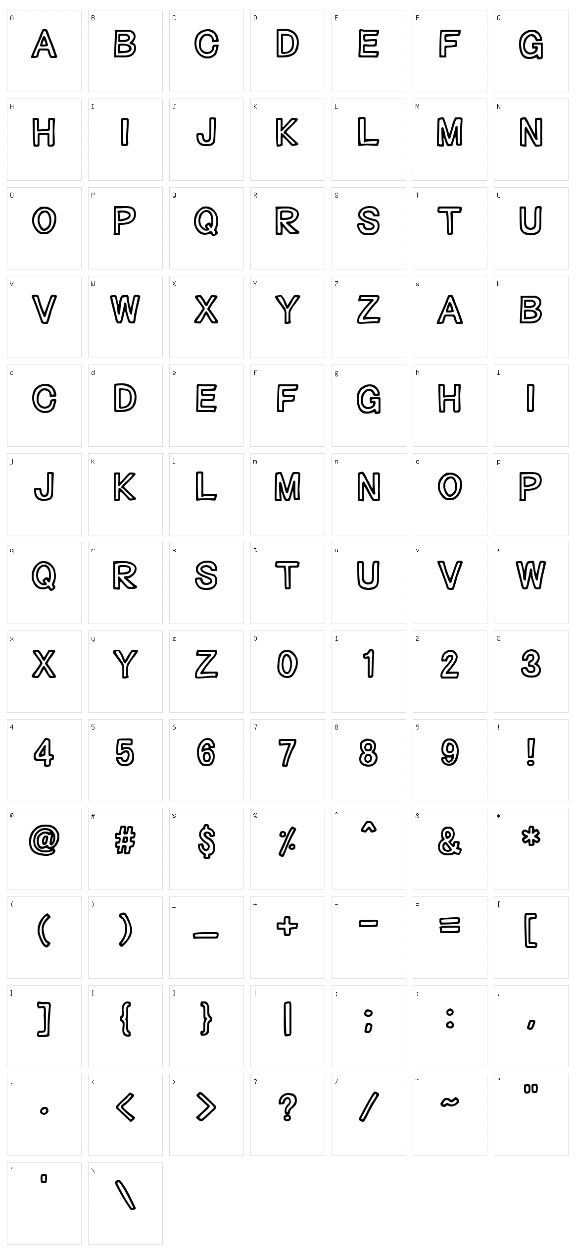 Outliners Character Set