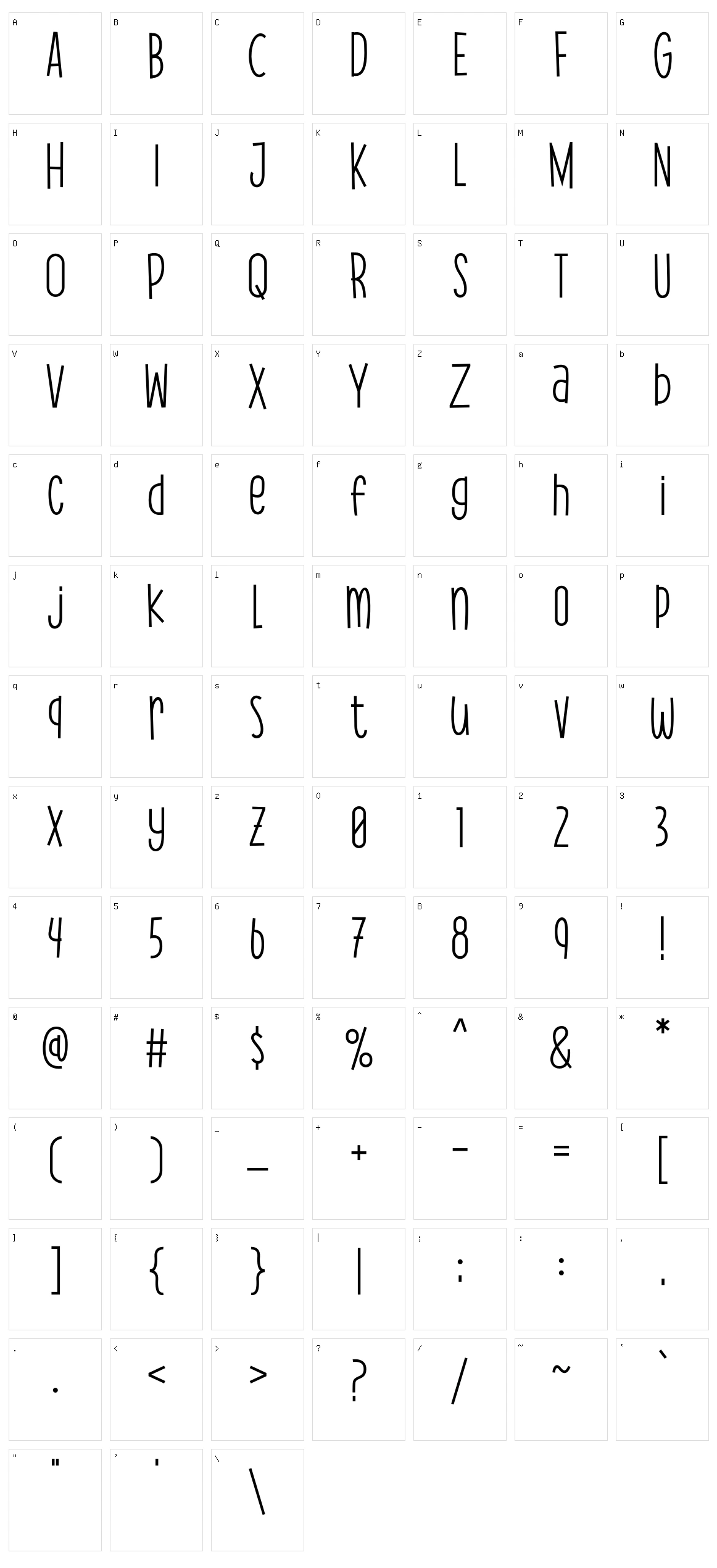Pak Kumis Character Set