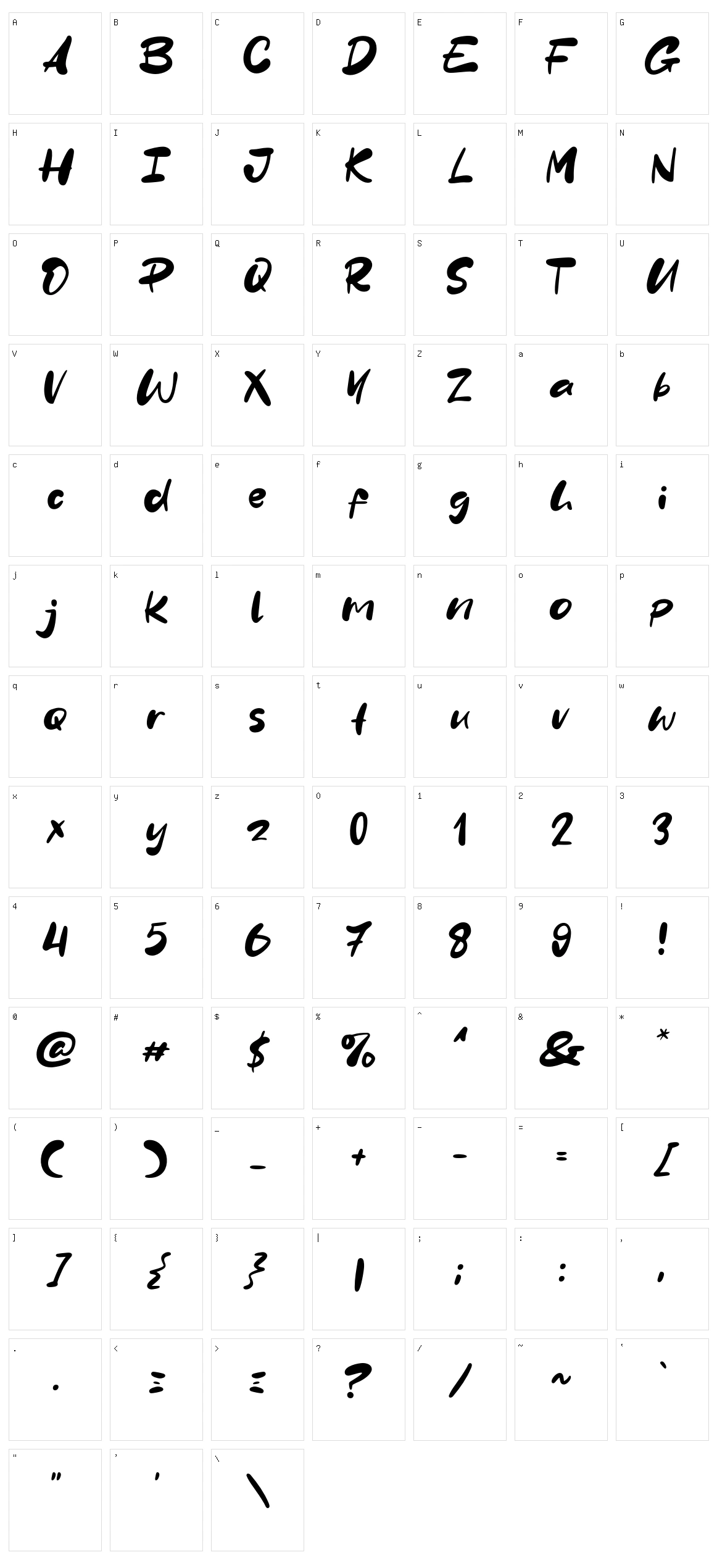 Pakades Character Set