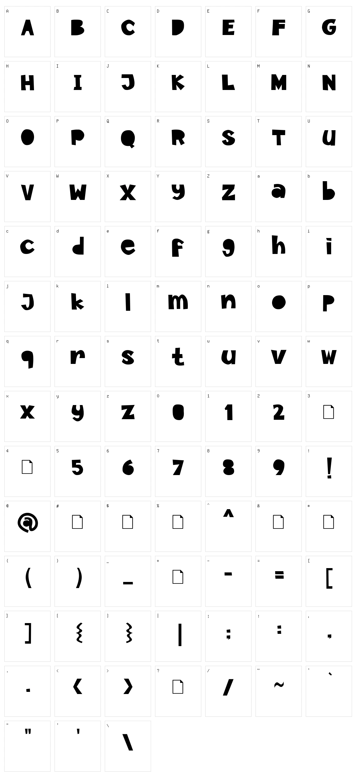 Paper Cutz Character Set