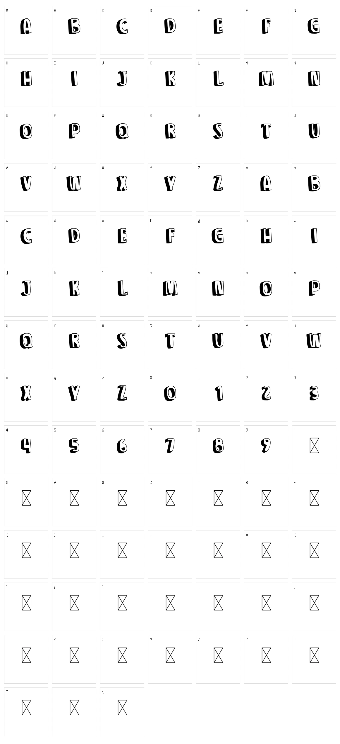 Party Kiwari Character Set