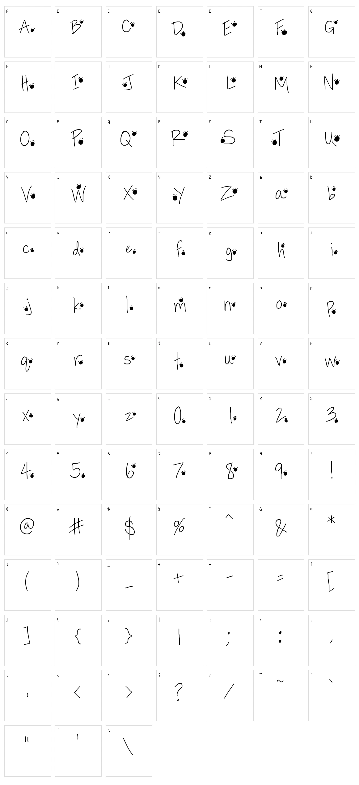 Paw Prints Character Set