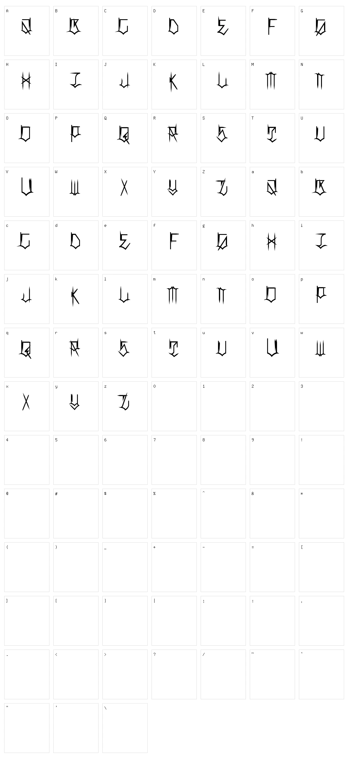 Locals Only Character Set