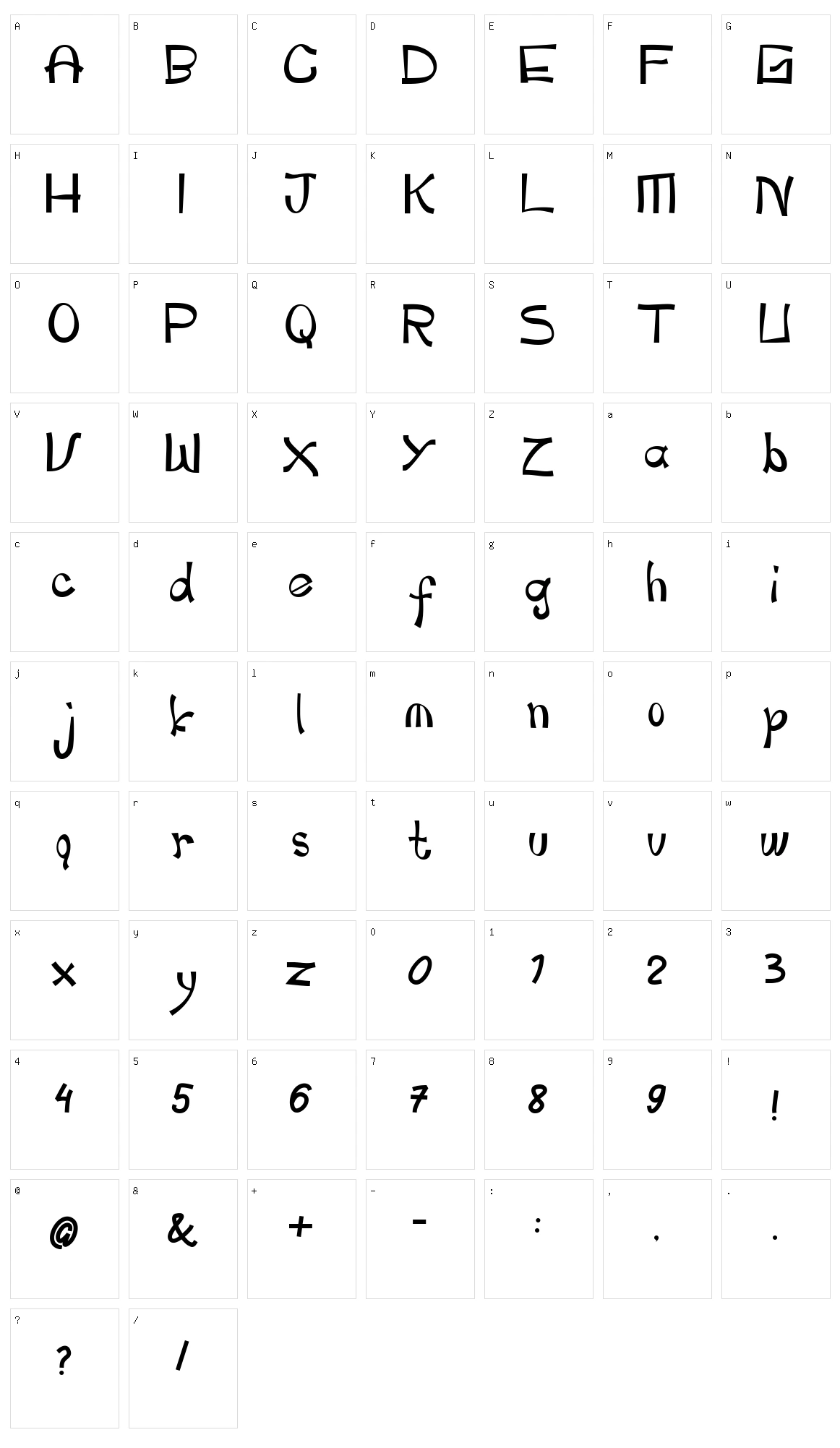 Pianika Character Set