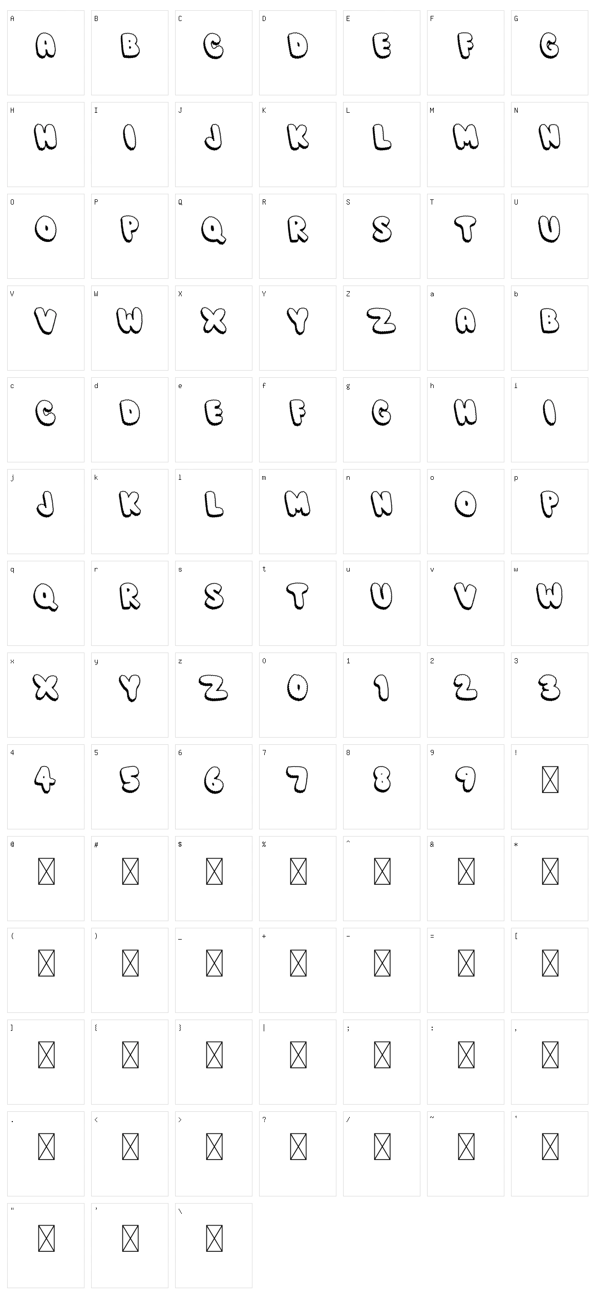 Pick Pock Character Set