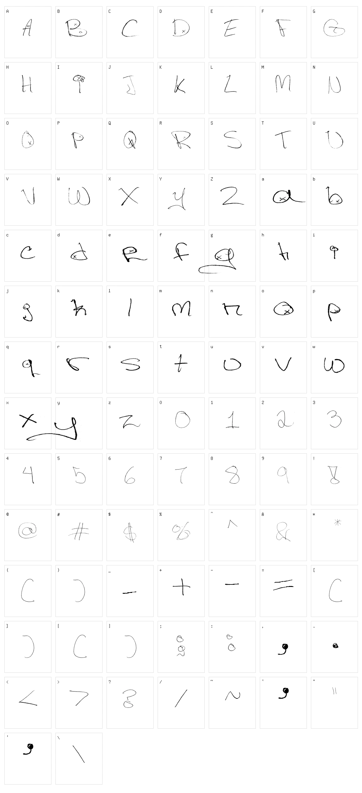 Figge Hand Style Character Set