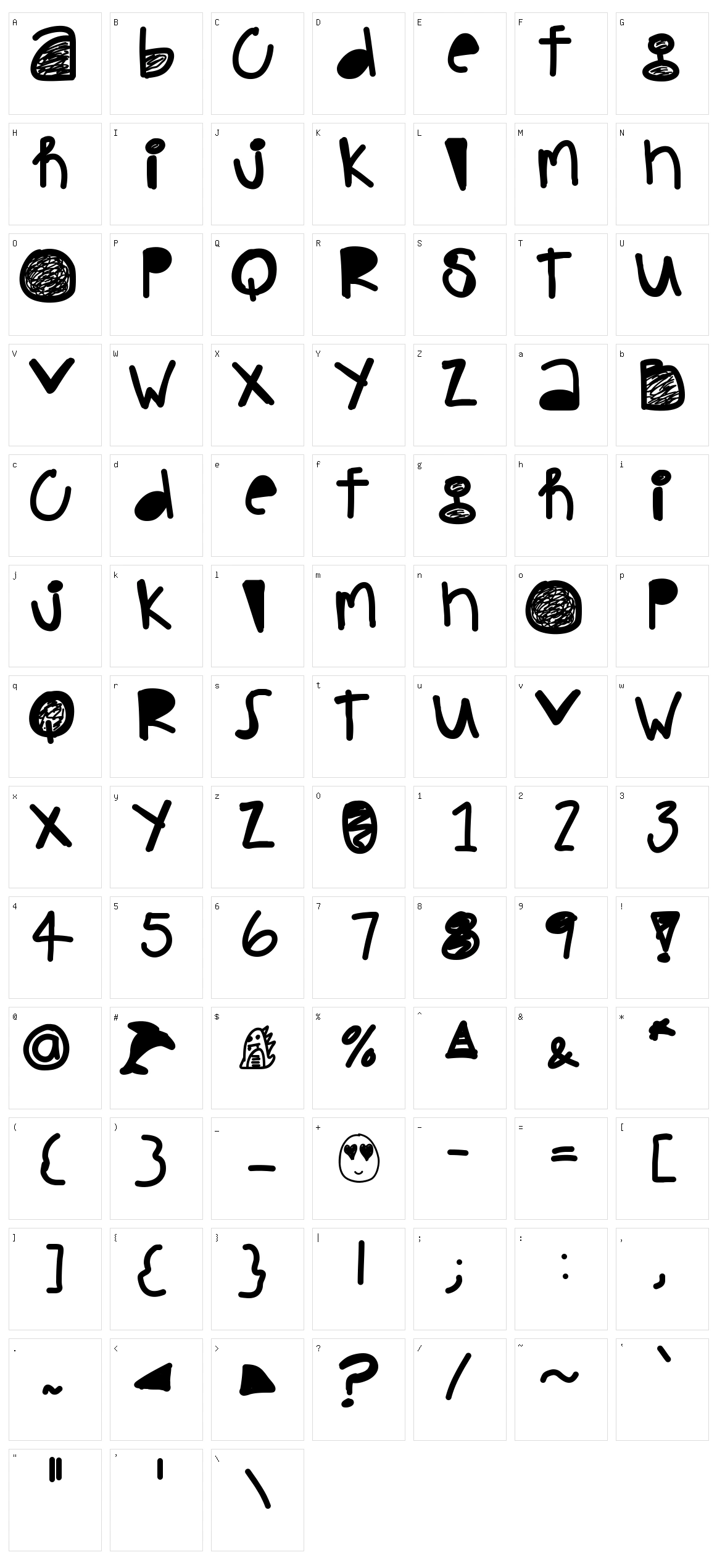 Pink Dolphin Character Set