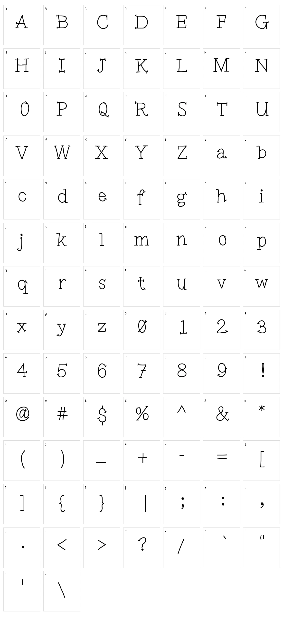 Pinwheel Character Set