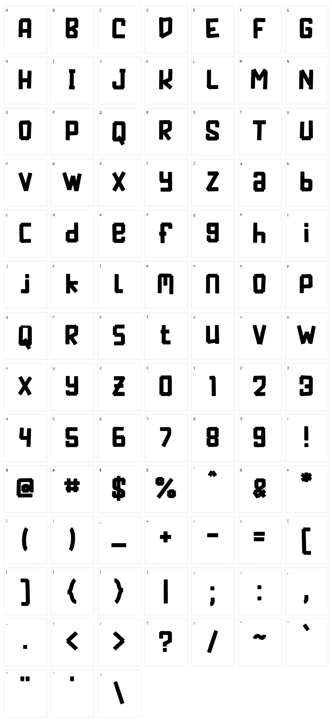 Pixel Craft Character Set