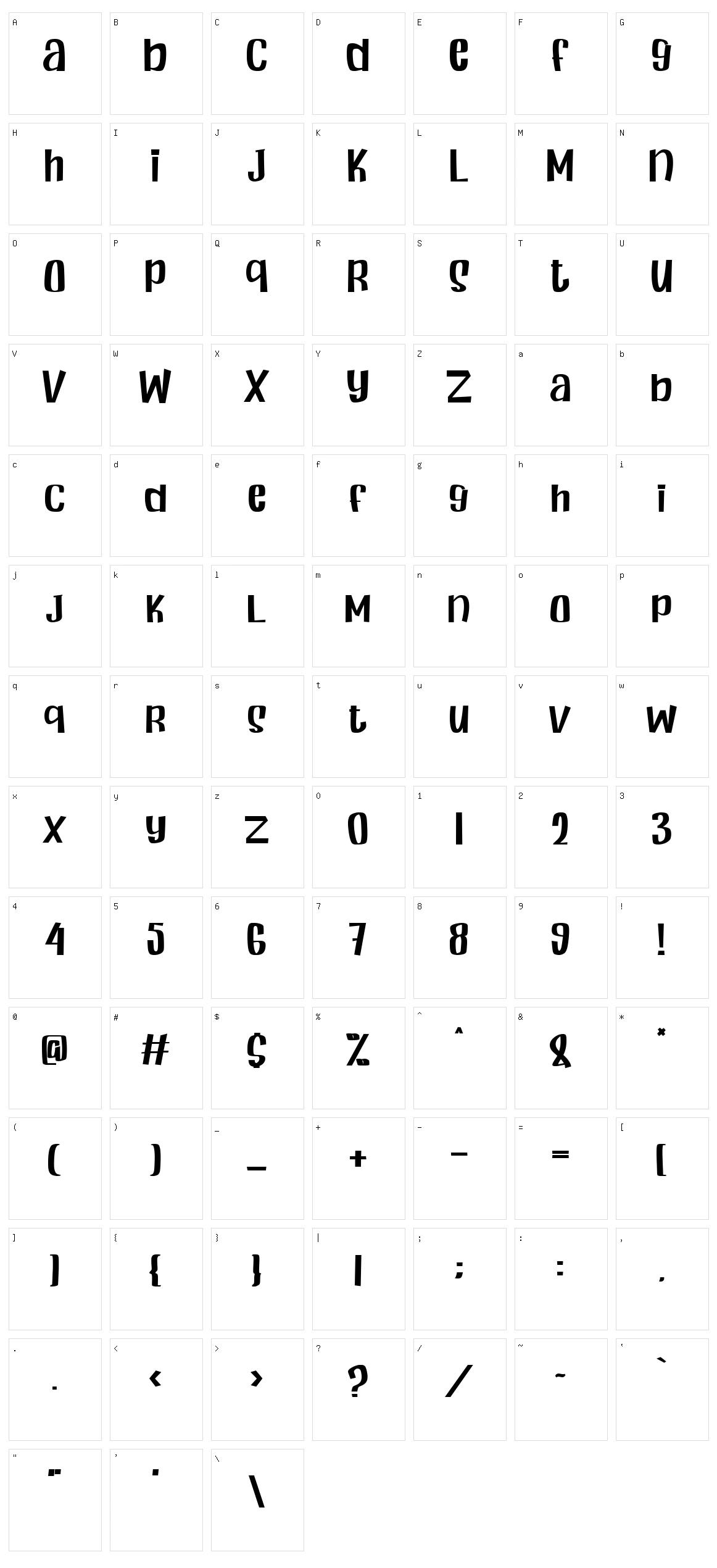 Playworld Character Set