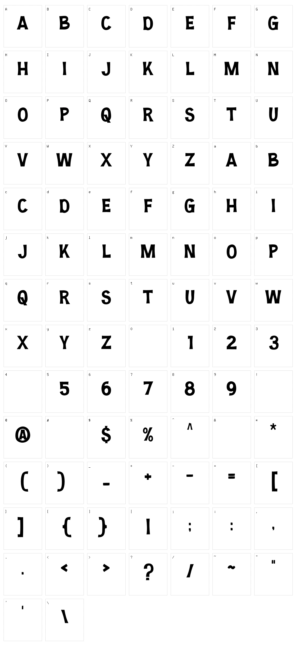 Pleasans Character Set