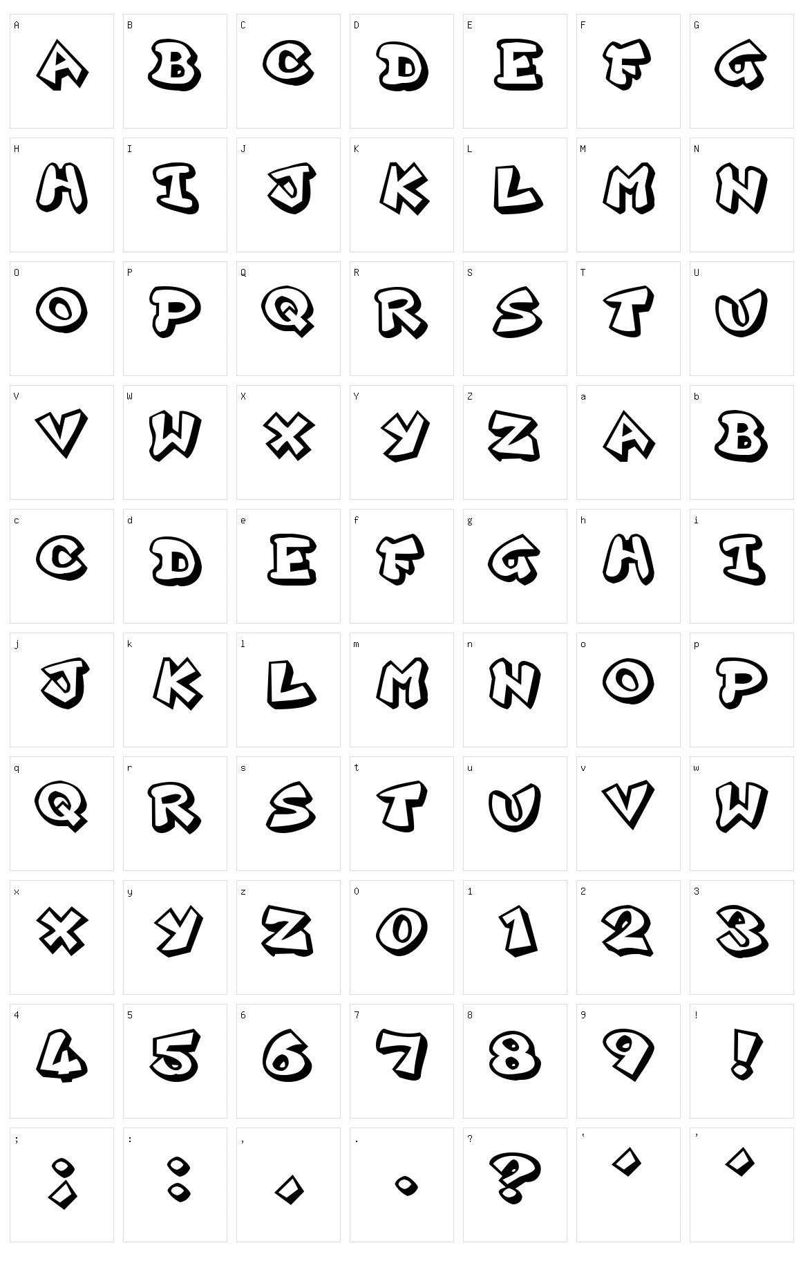 Plok Character Set