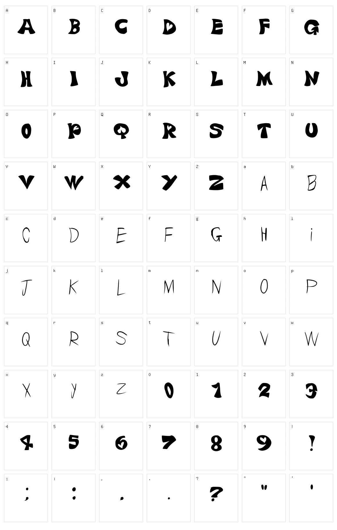 Ploxy Character Set
