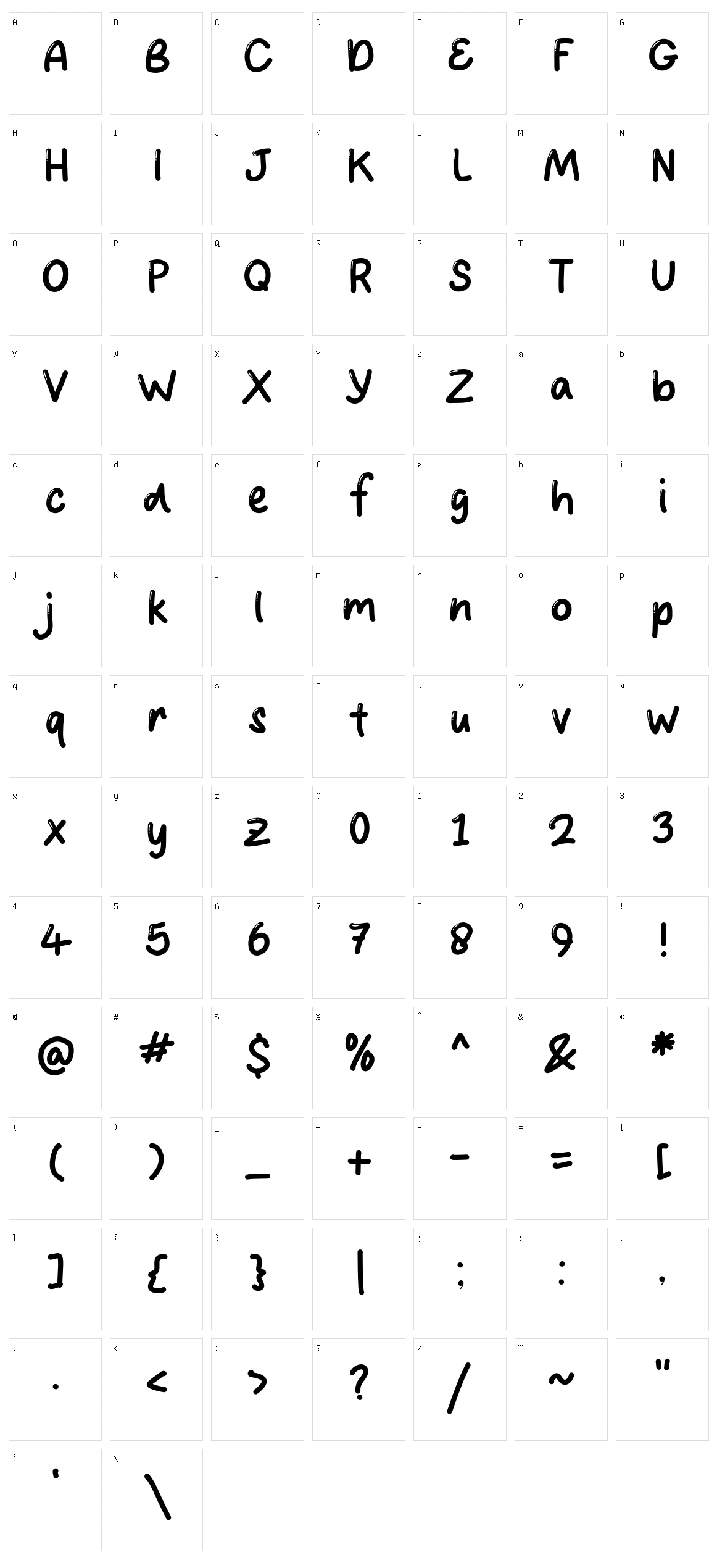 Power Bubble Character Set