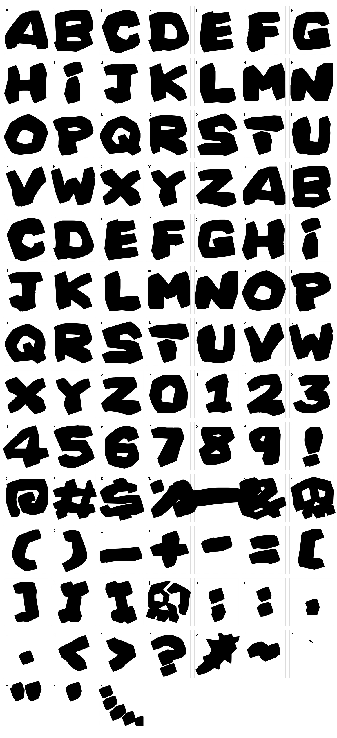 Prehistoric Caveman Character Set
