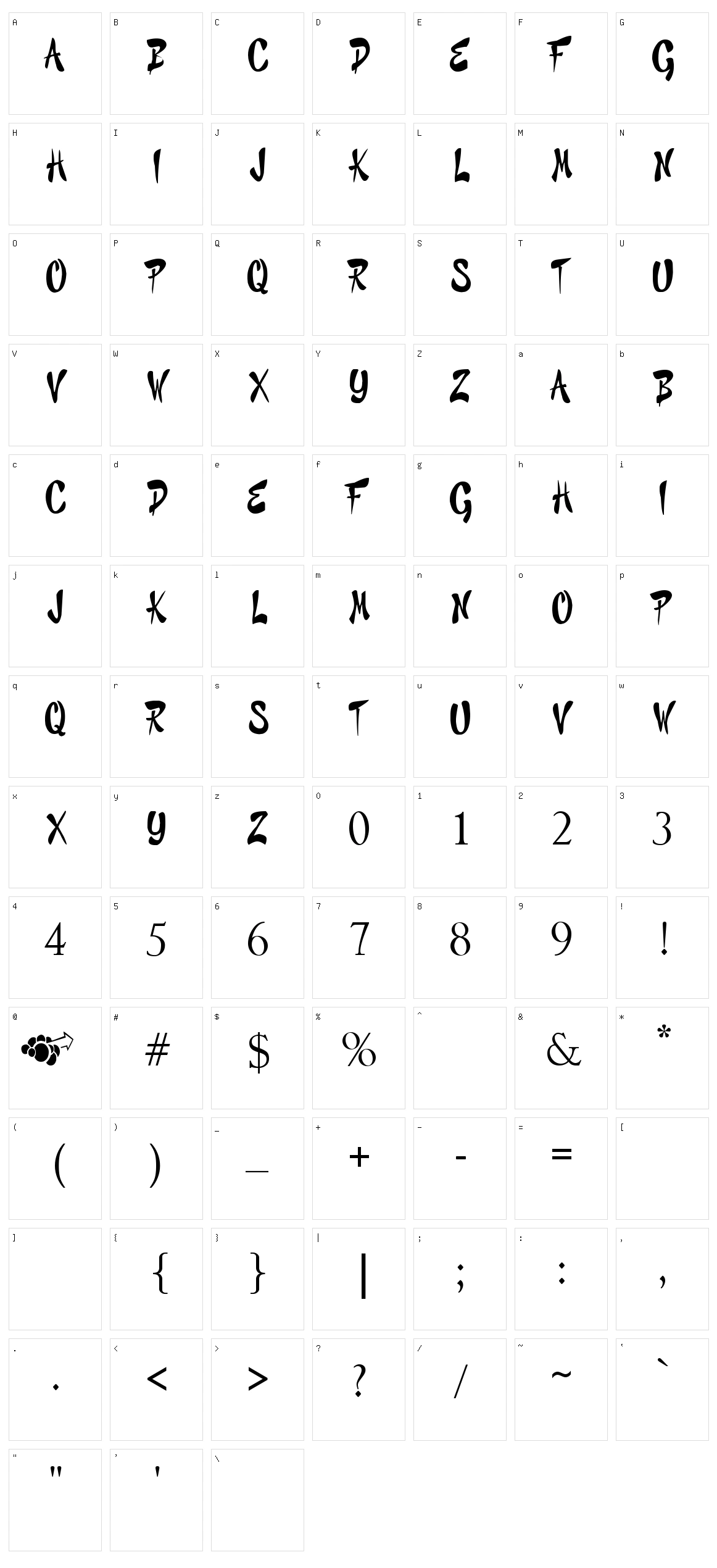 Graffiti Cheecks Style Character Set