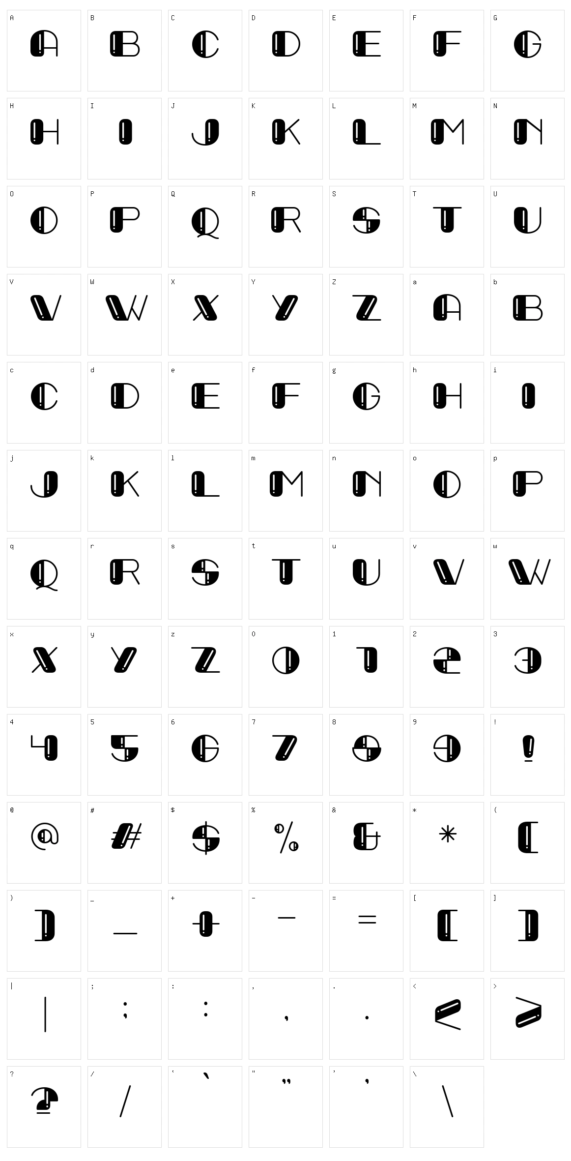 Qhitela Cruzh Rounded Character Set