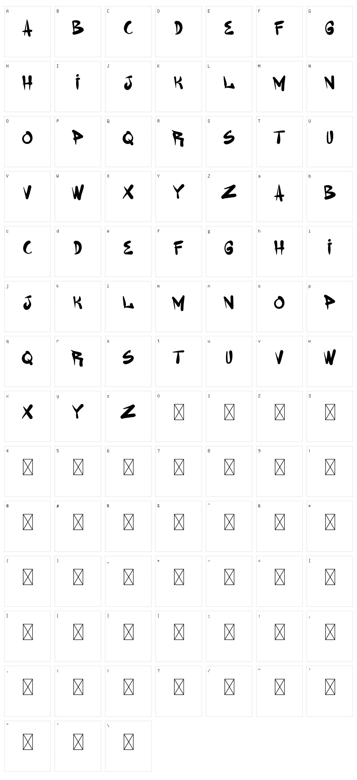 Gerilyaz Character Set