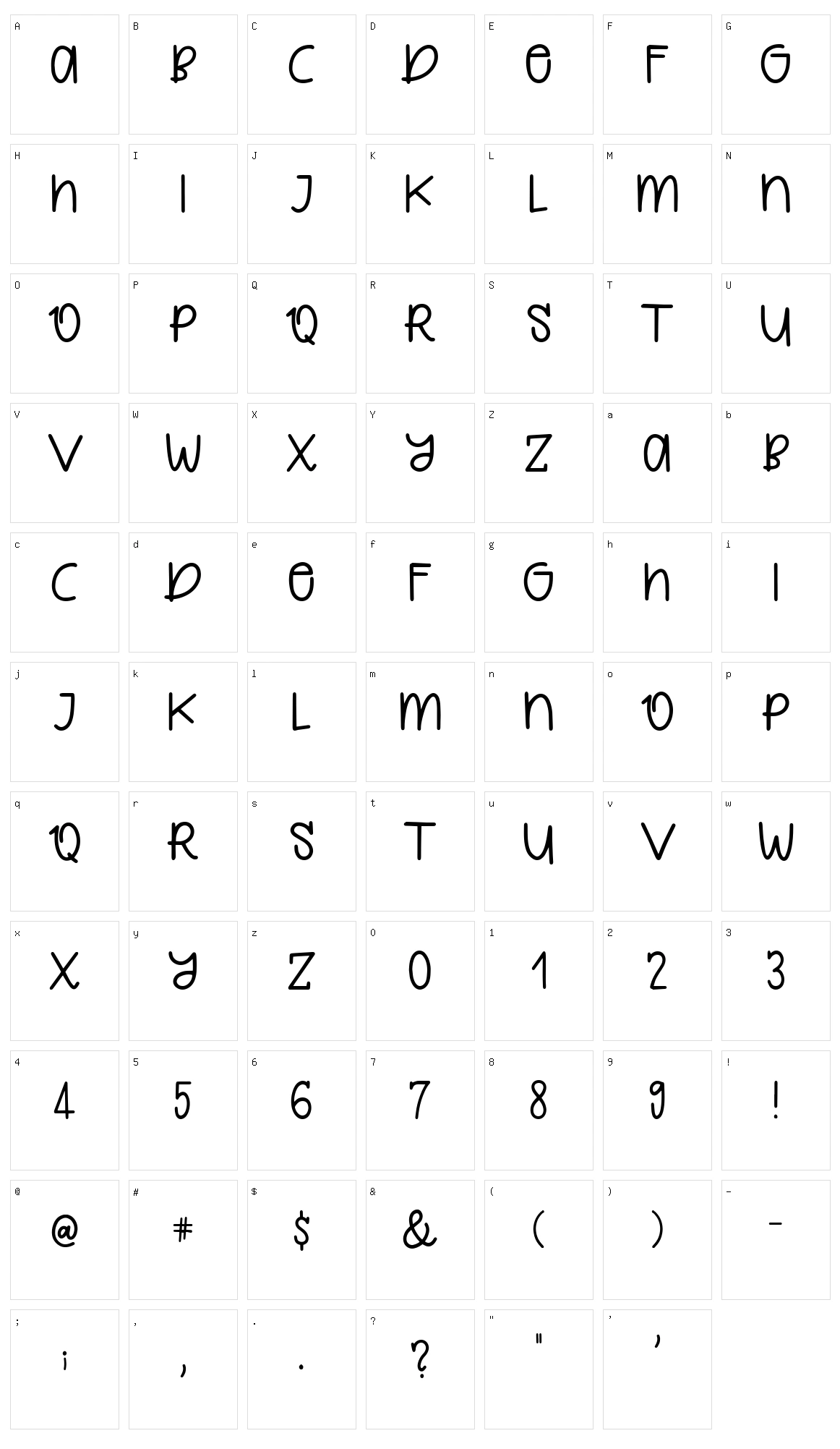 Quirkle Character Set
