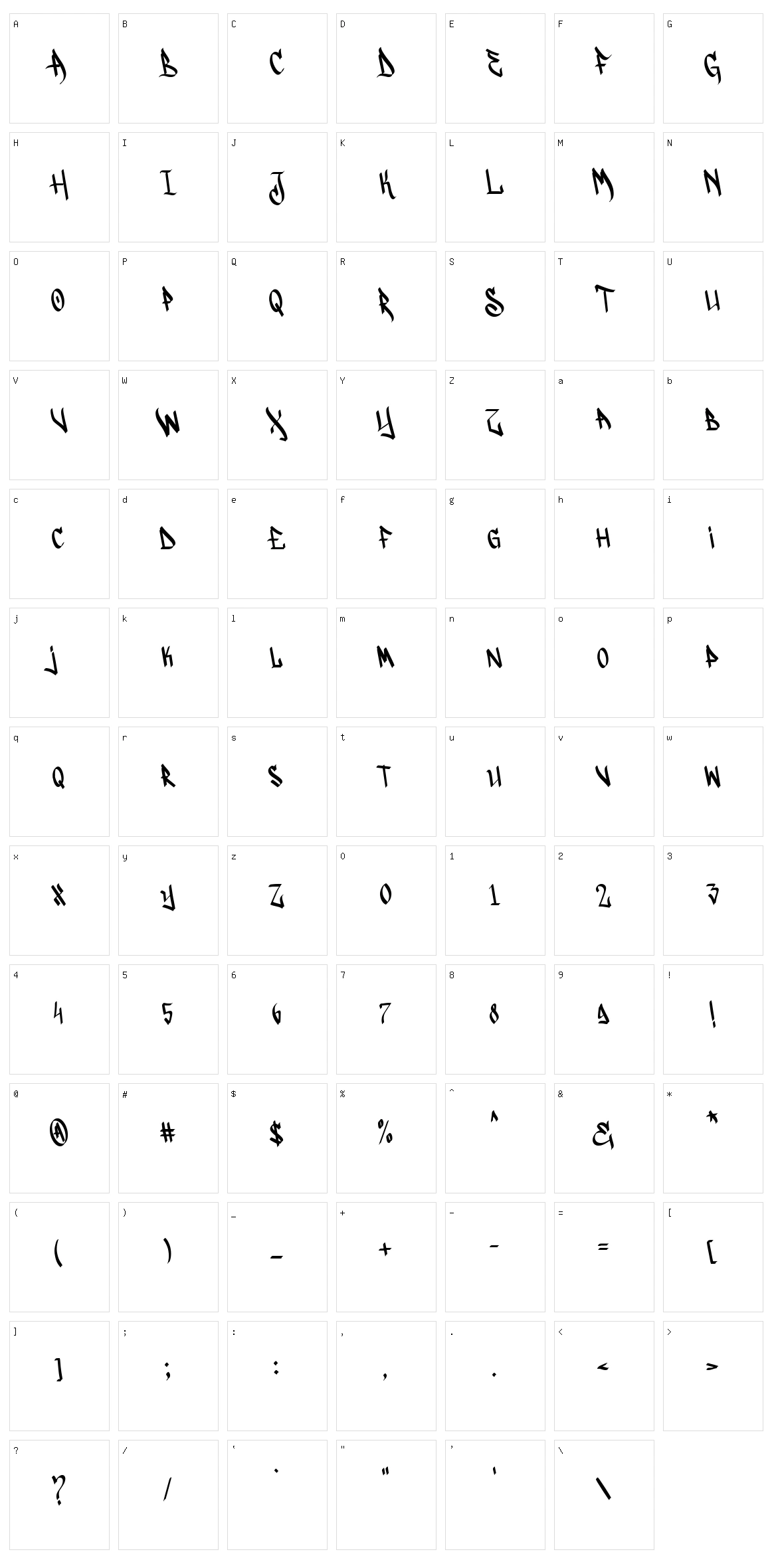 Amperas Character Set
