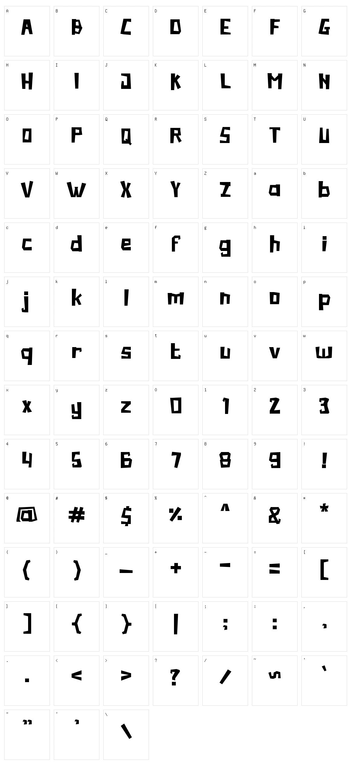 Rasic Life Character Set