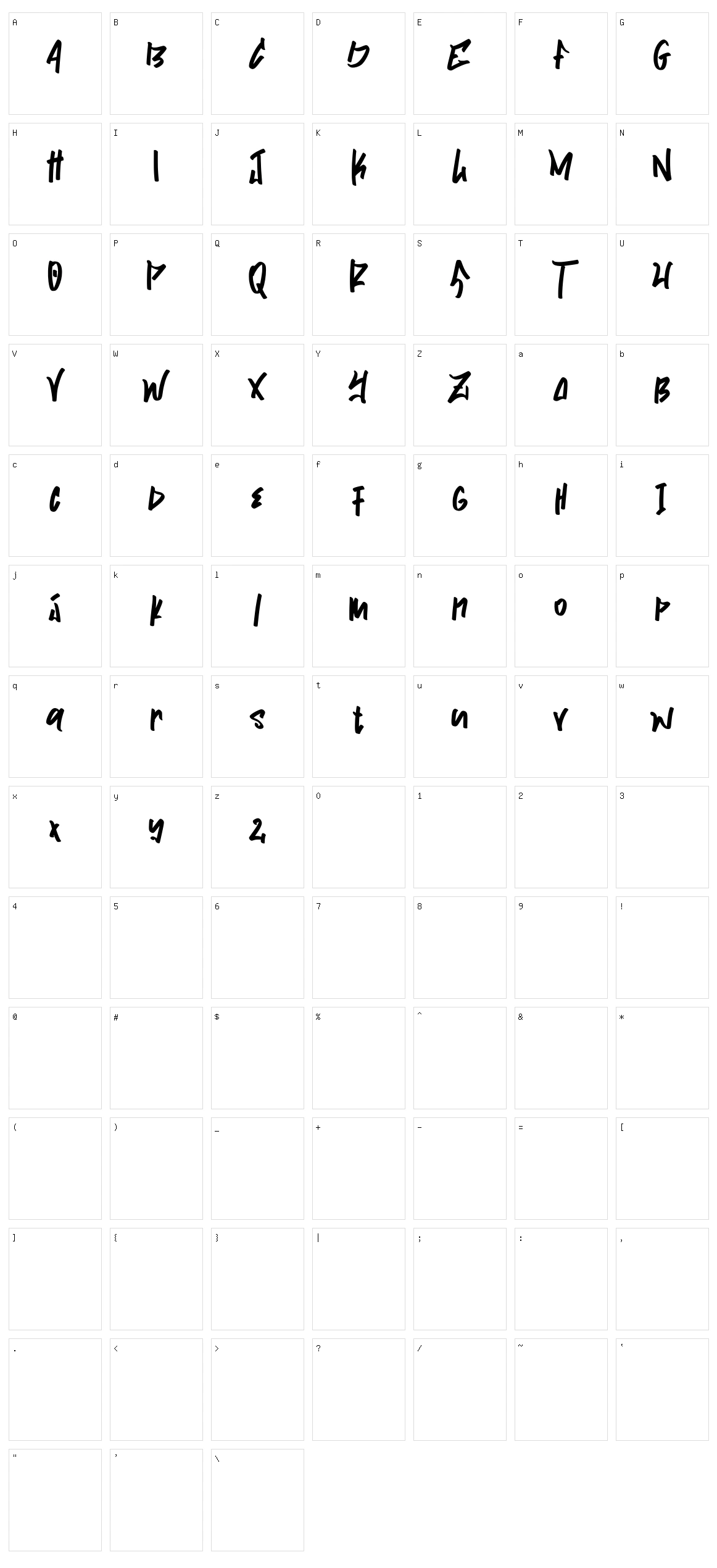Skatenow Character Set