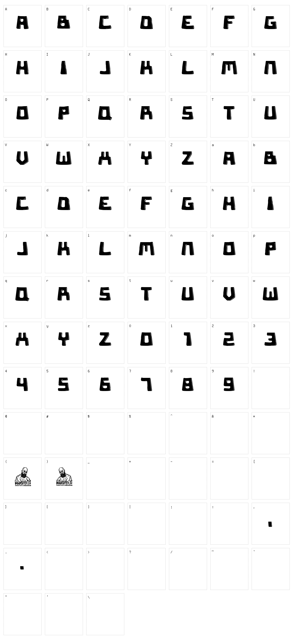 Red Square Character Set