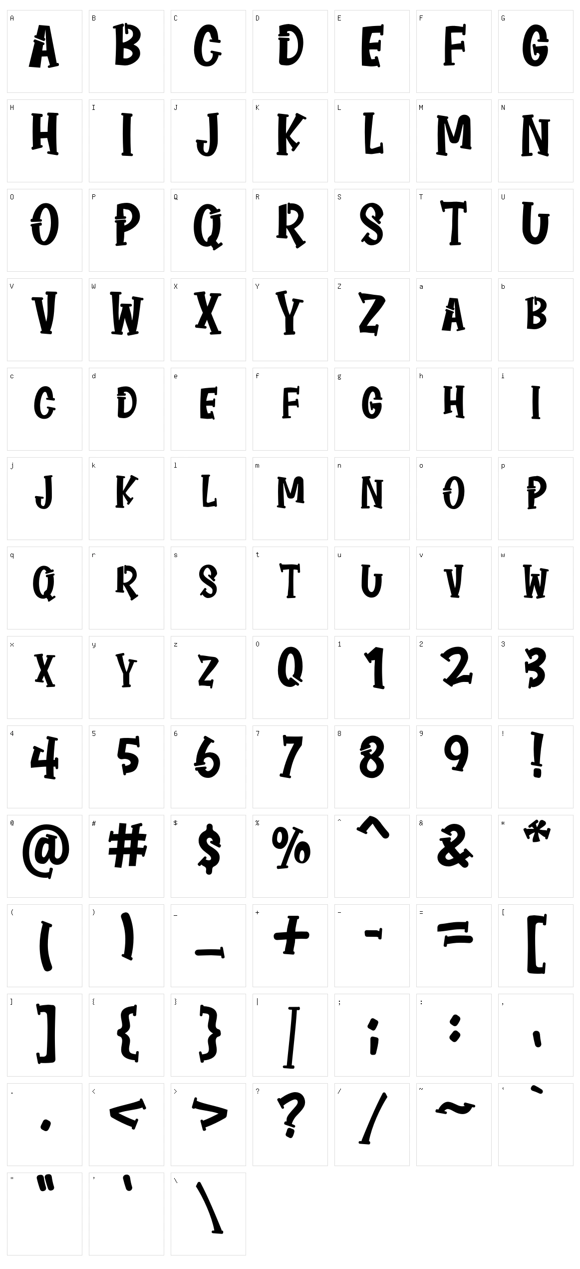 Regulator Character Set