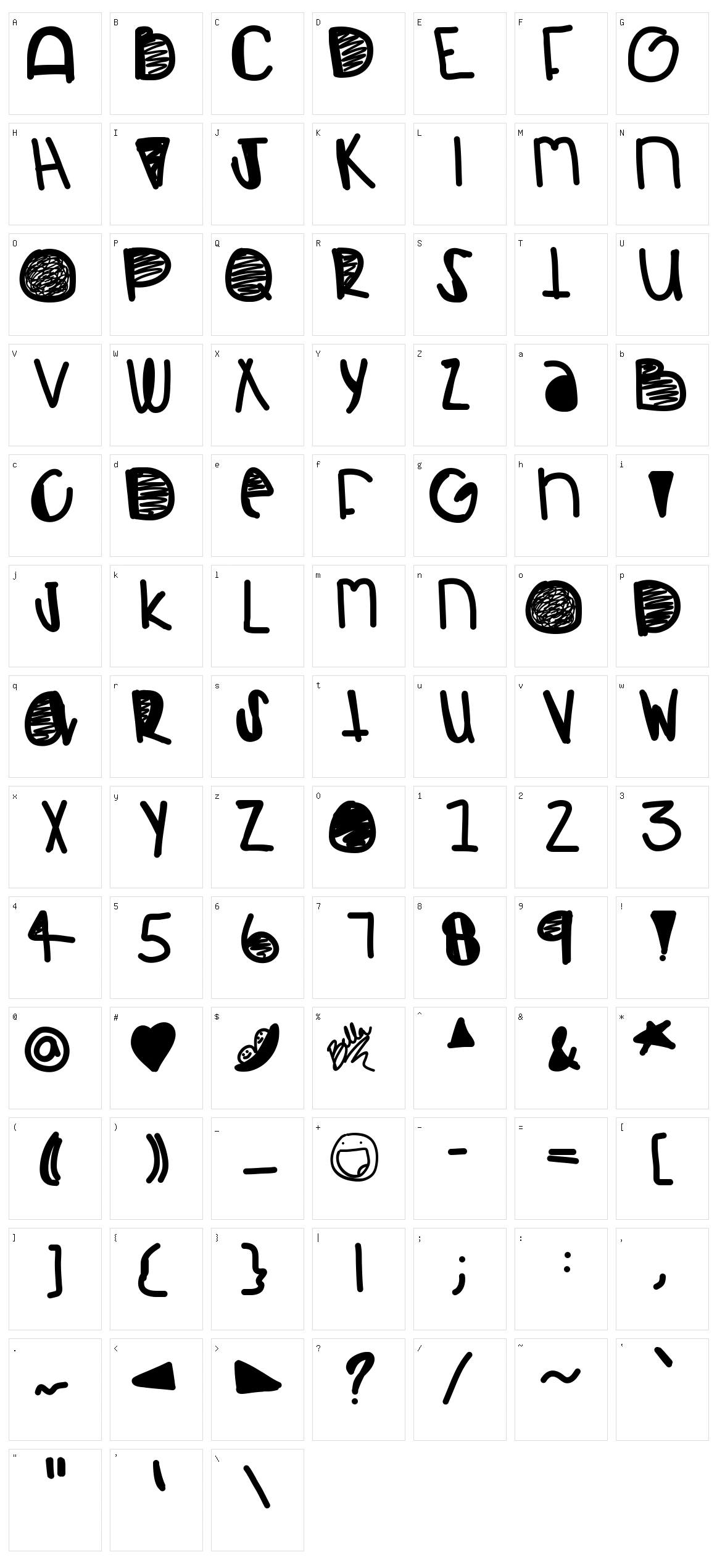 Restless Character Set