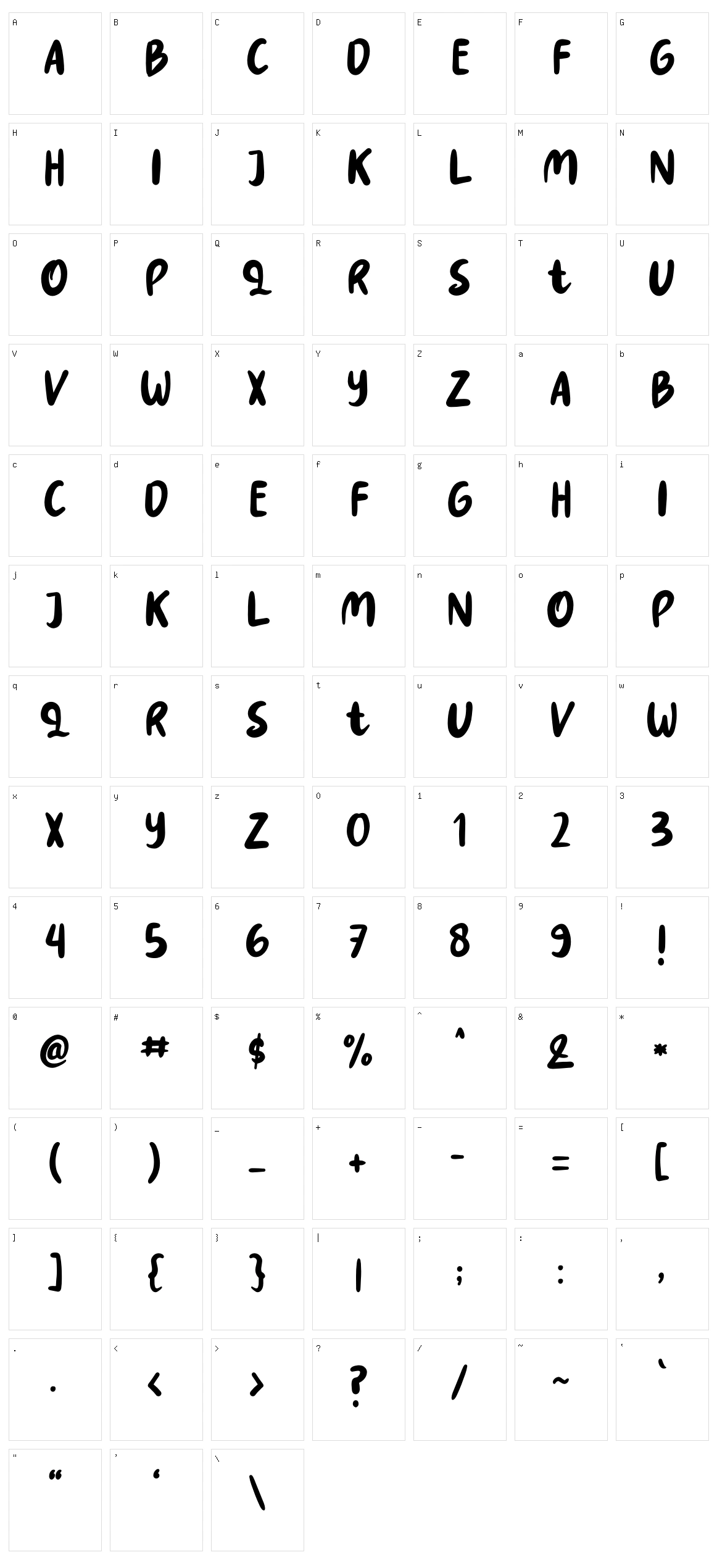 Retro Shuffle Character Set