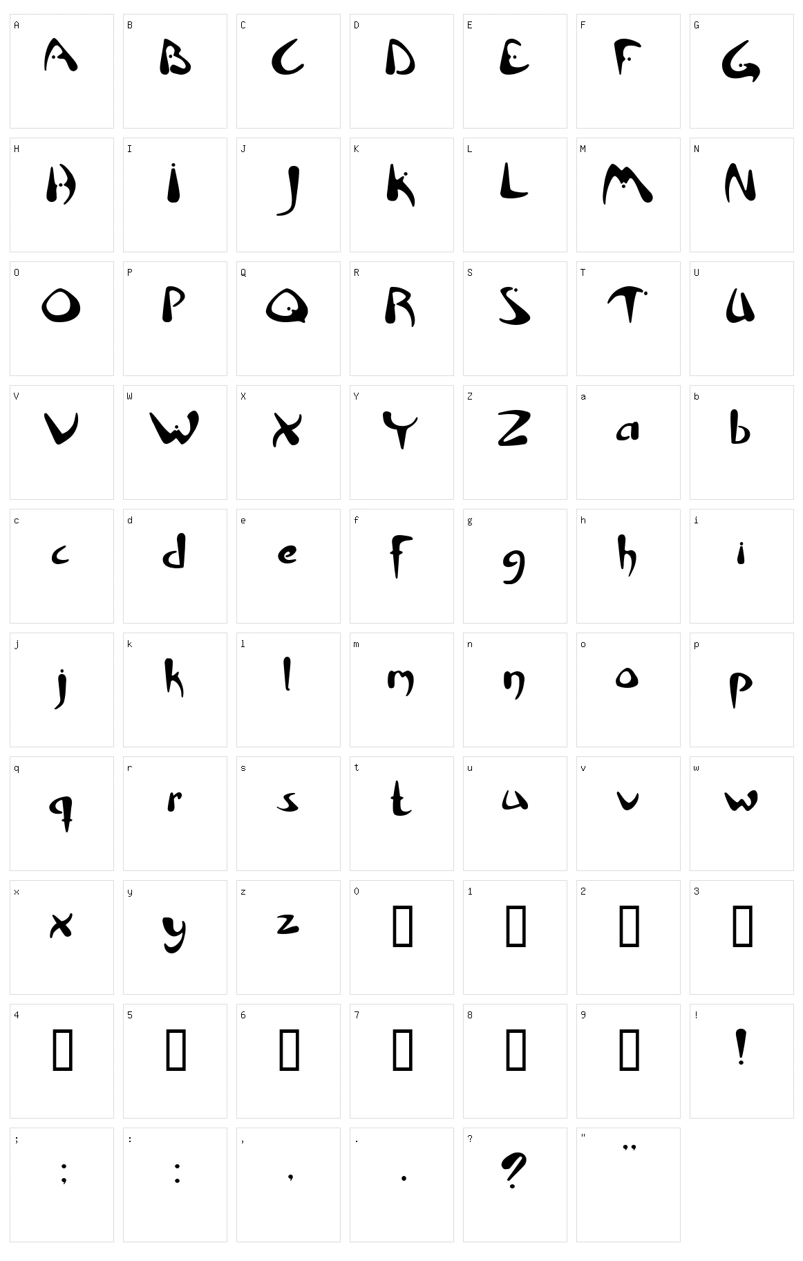 Rhino Character Set